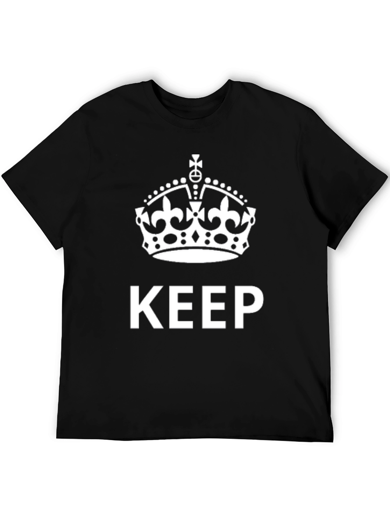 Keep Calm Crown Graphic Tee - Black
