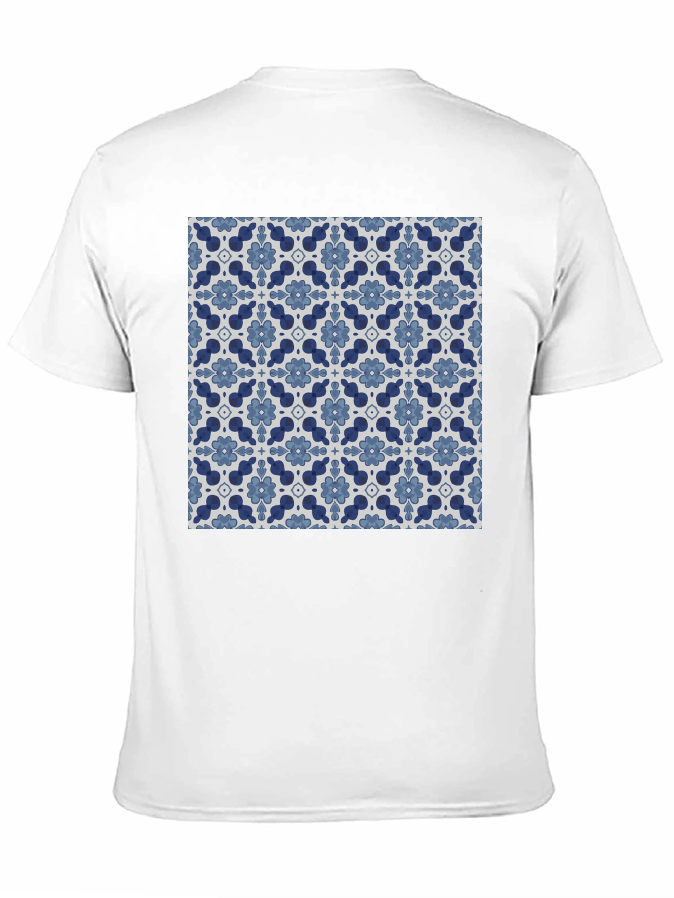 Stylish Floral Pattern Black T-Shirt