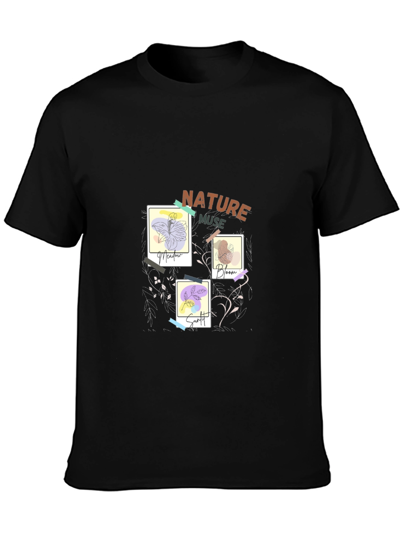 Nature Muse Graphic Tee - Modern Artistic Design
