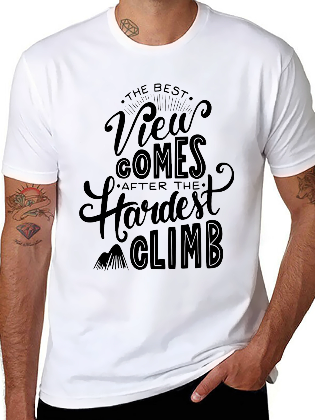 Inspirational Climbing T-Shirt - The Best View