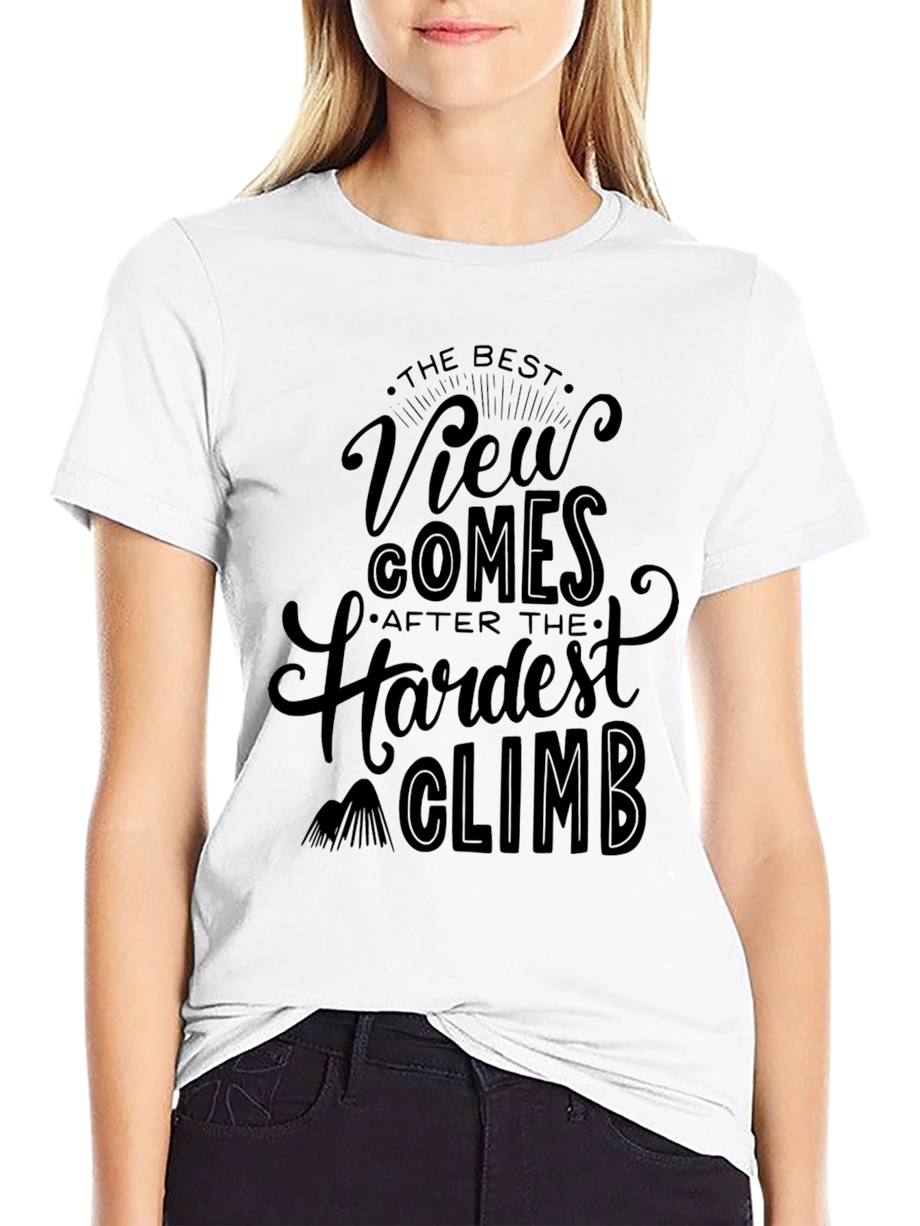 Inspirational Climbing T-Shirt - The Best View