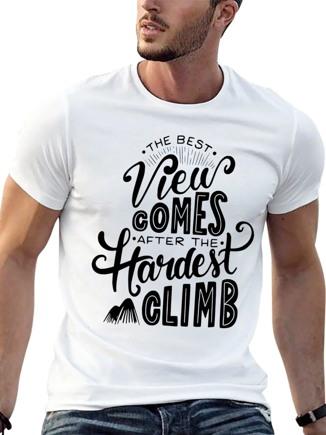 Inspirational Climbing T-Shirt - The Best View
