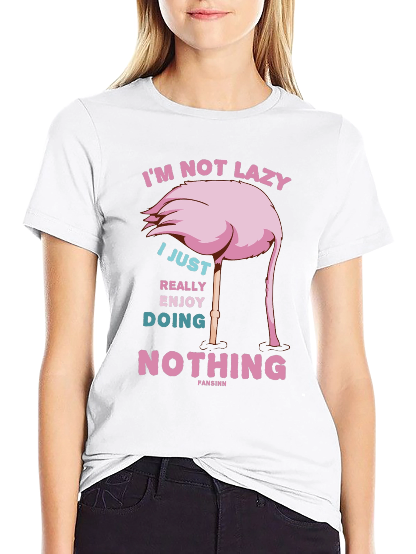Funny Flamingo T-Shirt - Im Not Lazy