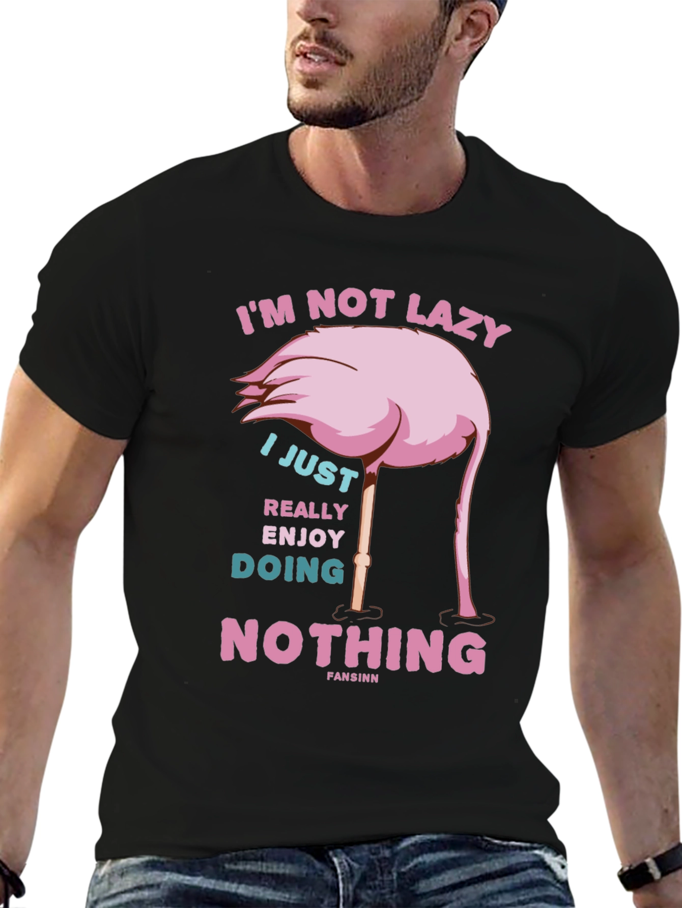 Funny Flamingo T-Shirt - Im Not Lazy
