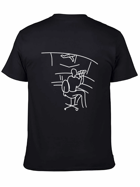 Air Traffic Controller Line Art T-Shirt