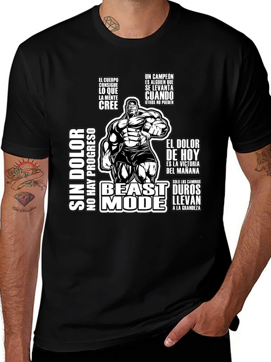 Beast Mode Motivational Workout T-Shirt