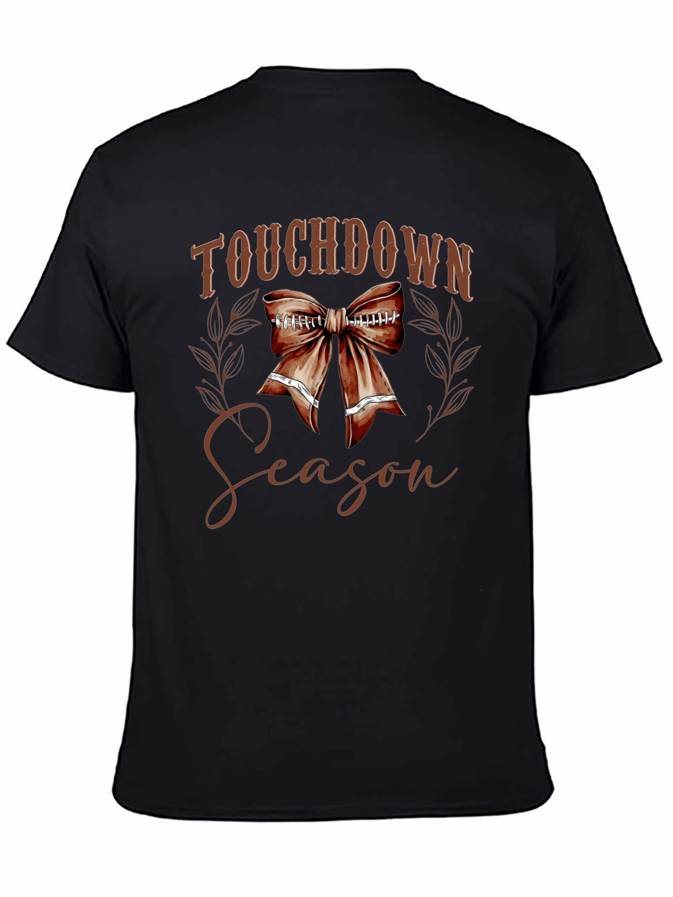 Touchdown Season Football Bow T-Shirt