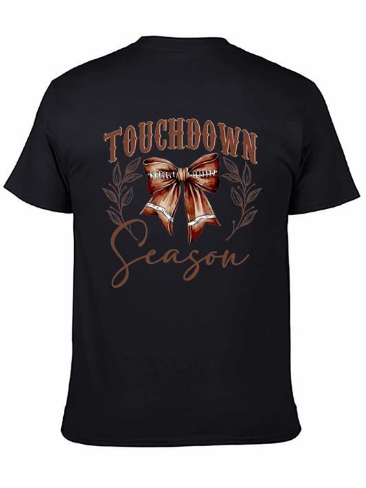 Touchdown Season Football Bow T-Shirt