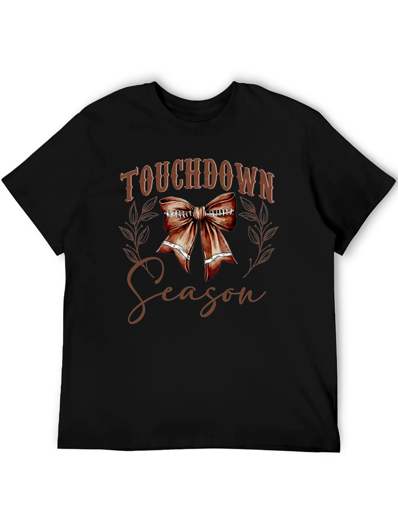 Touchdown Season Football Bow T-Shirt