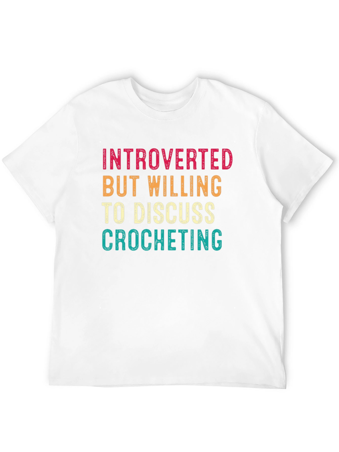 Introverted Crocheting T-Shirt - Black Cotton Tee