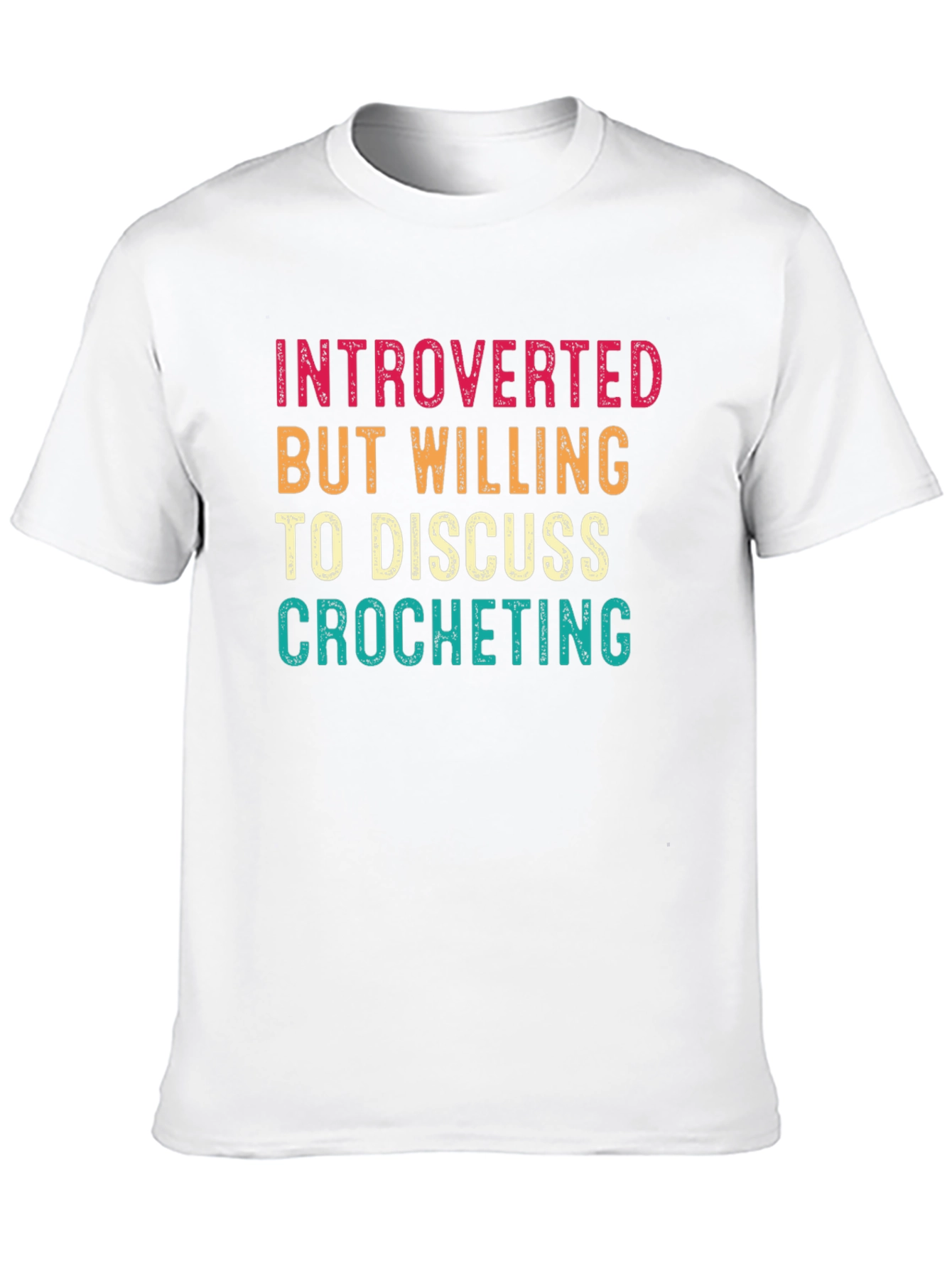Introverted Crocheting T-Shirt - Black Cotton Tee