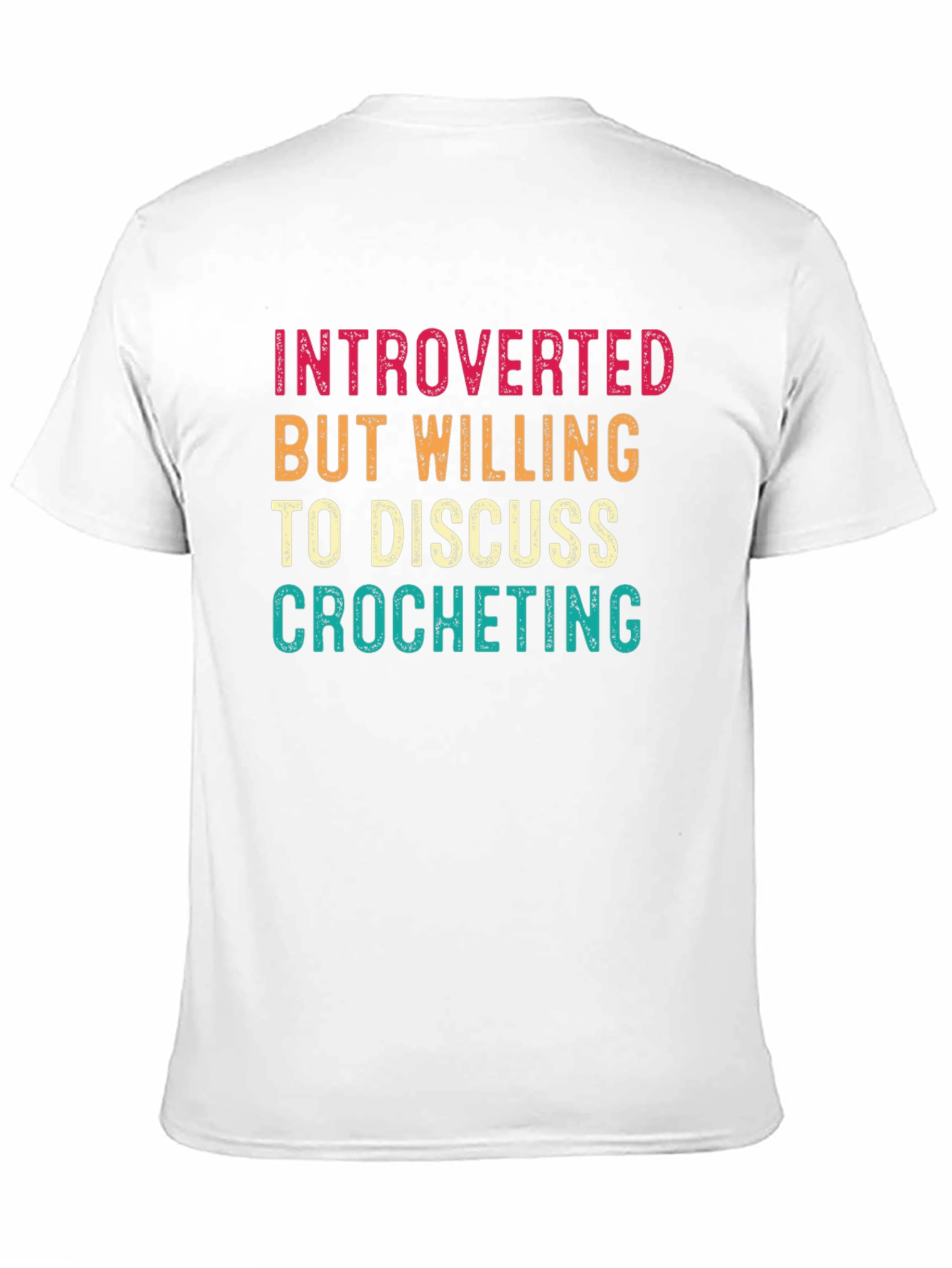Introverted Crocheting T-Shirt - Black Cotton Tee
