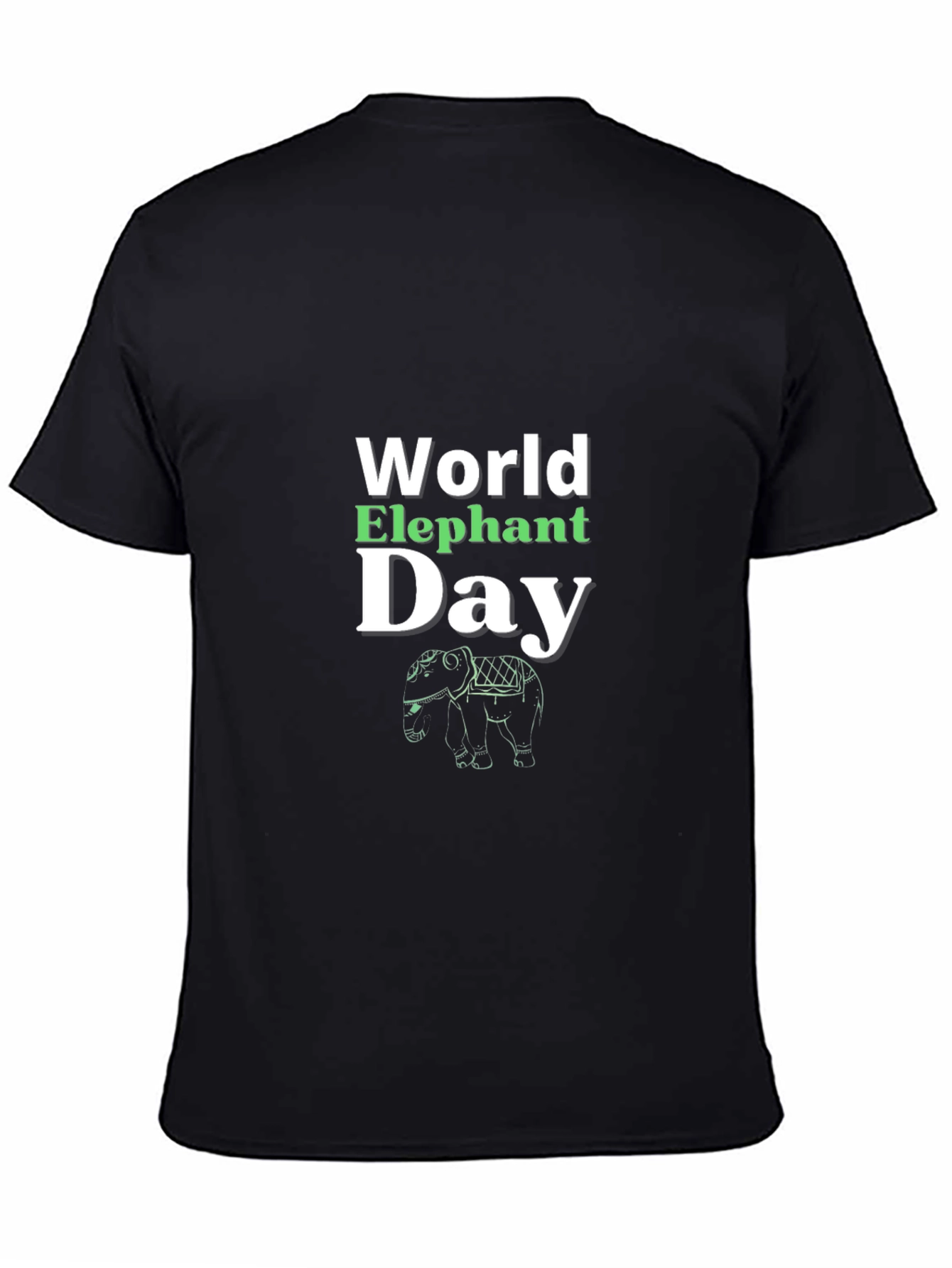 World Elephant Day Black T-Shirt