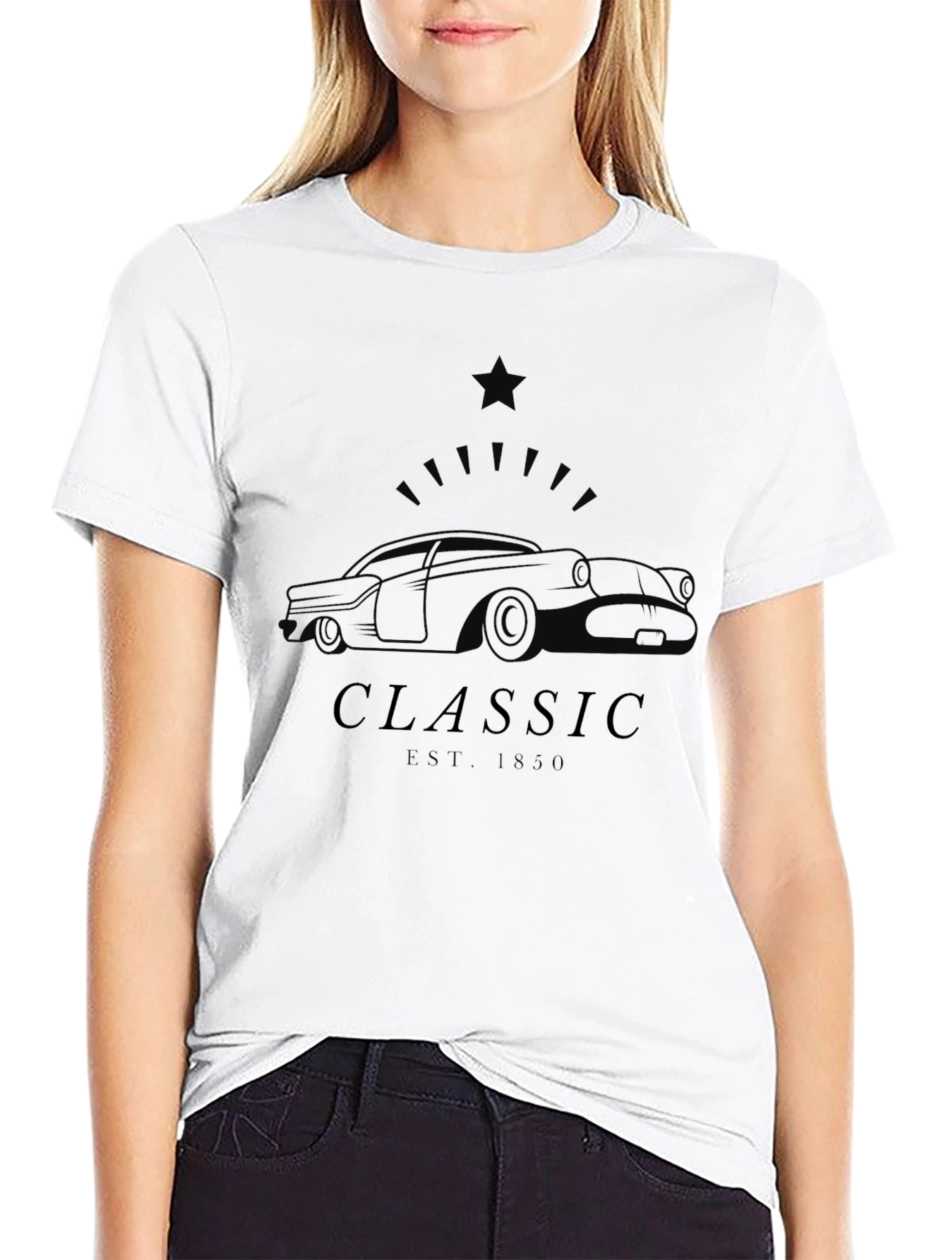Classic Car Est. 1850 Black T-Shirt