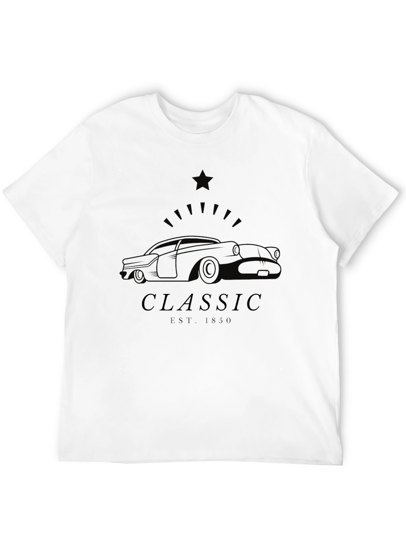 Classic Car Est. 1850 Black T-Shirt