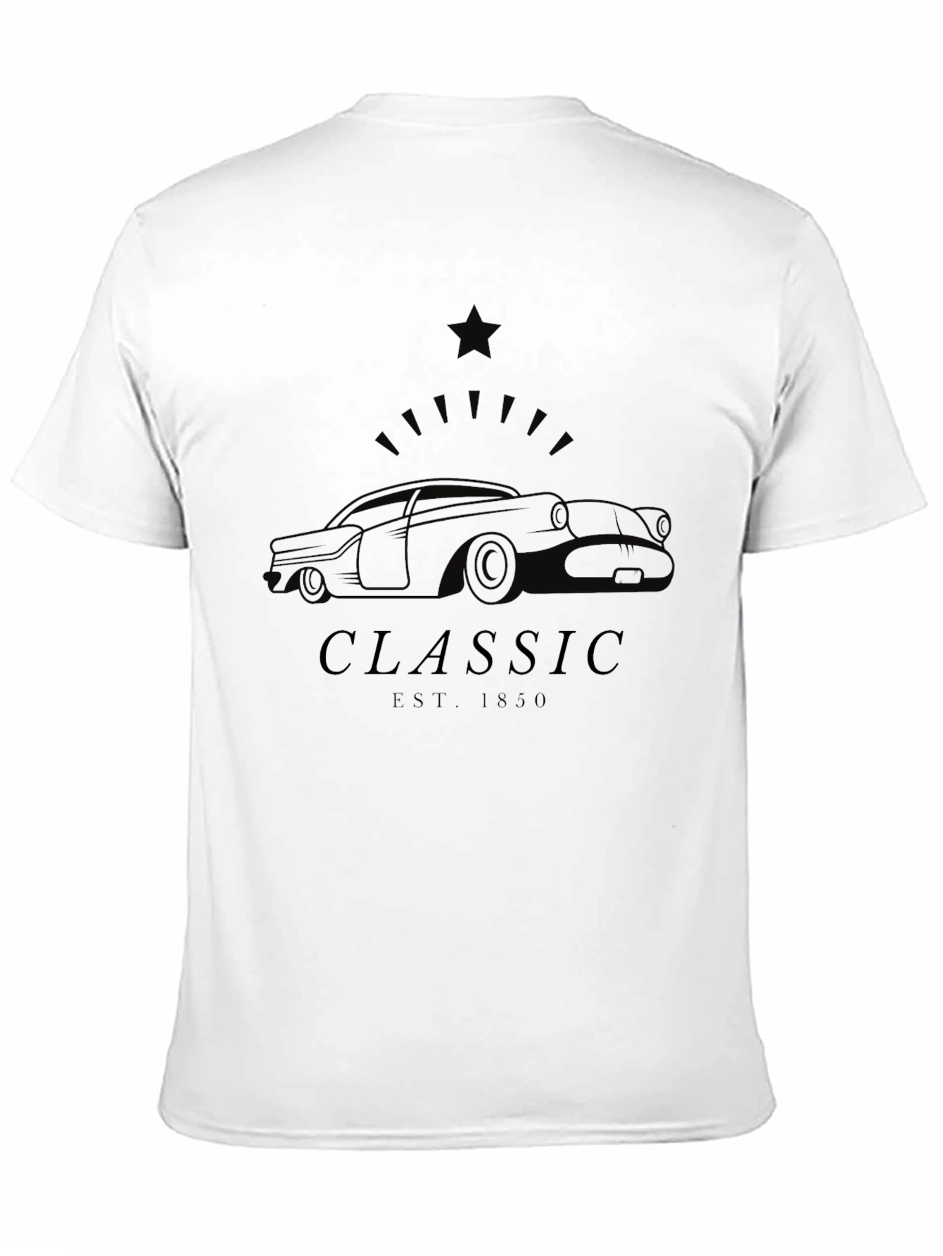 Classic Car Est. 1850 Black T-Shirt