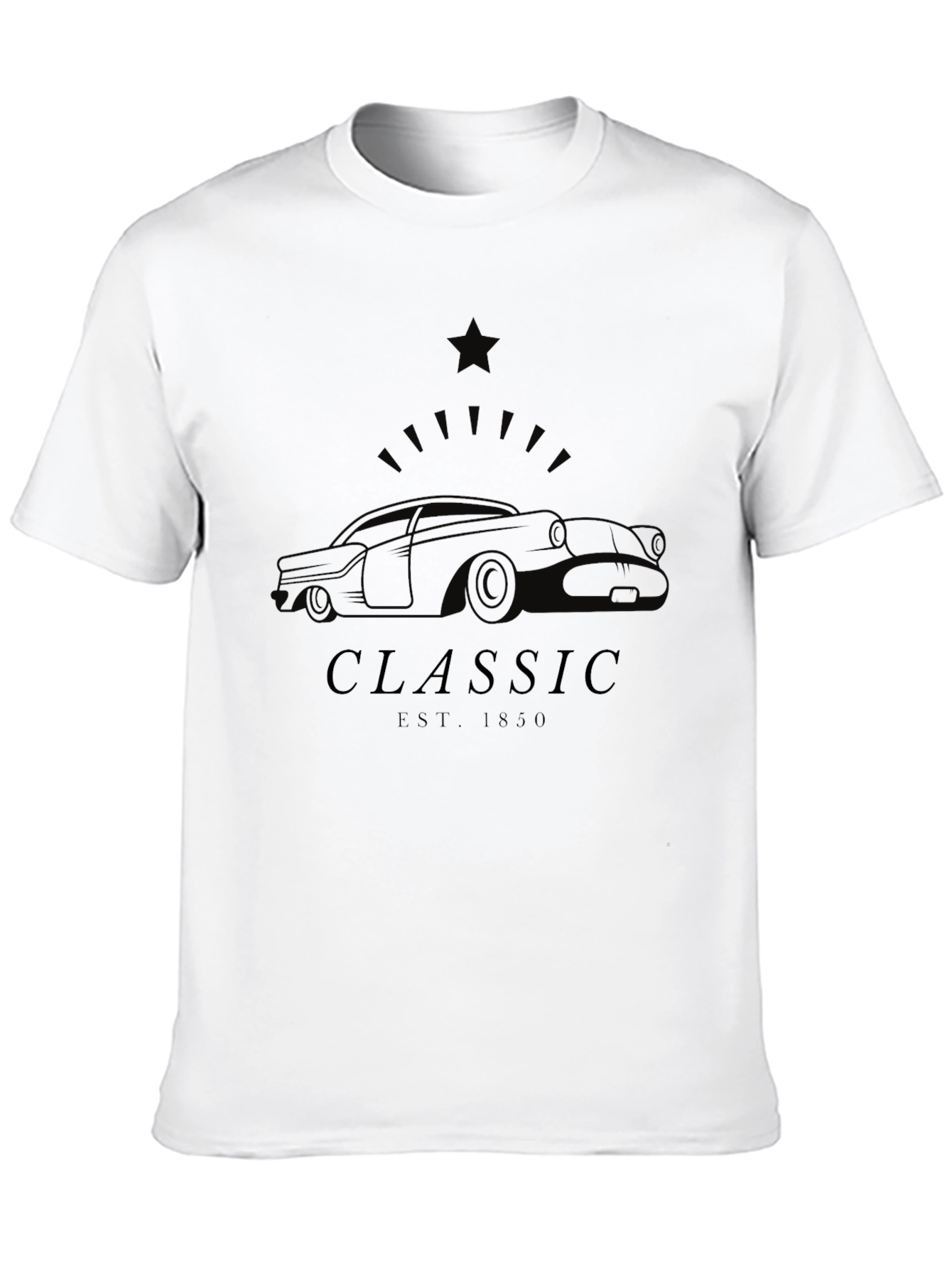 Classic Car Est. 1850 Black T-Shirt