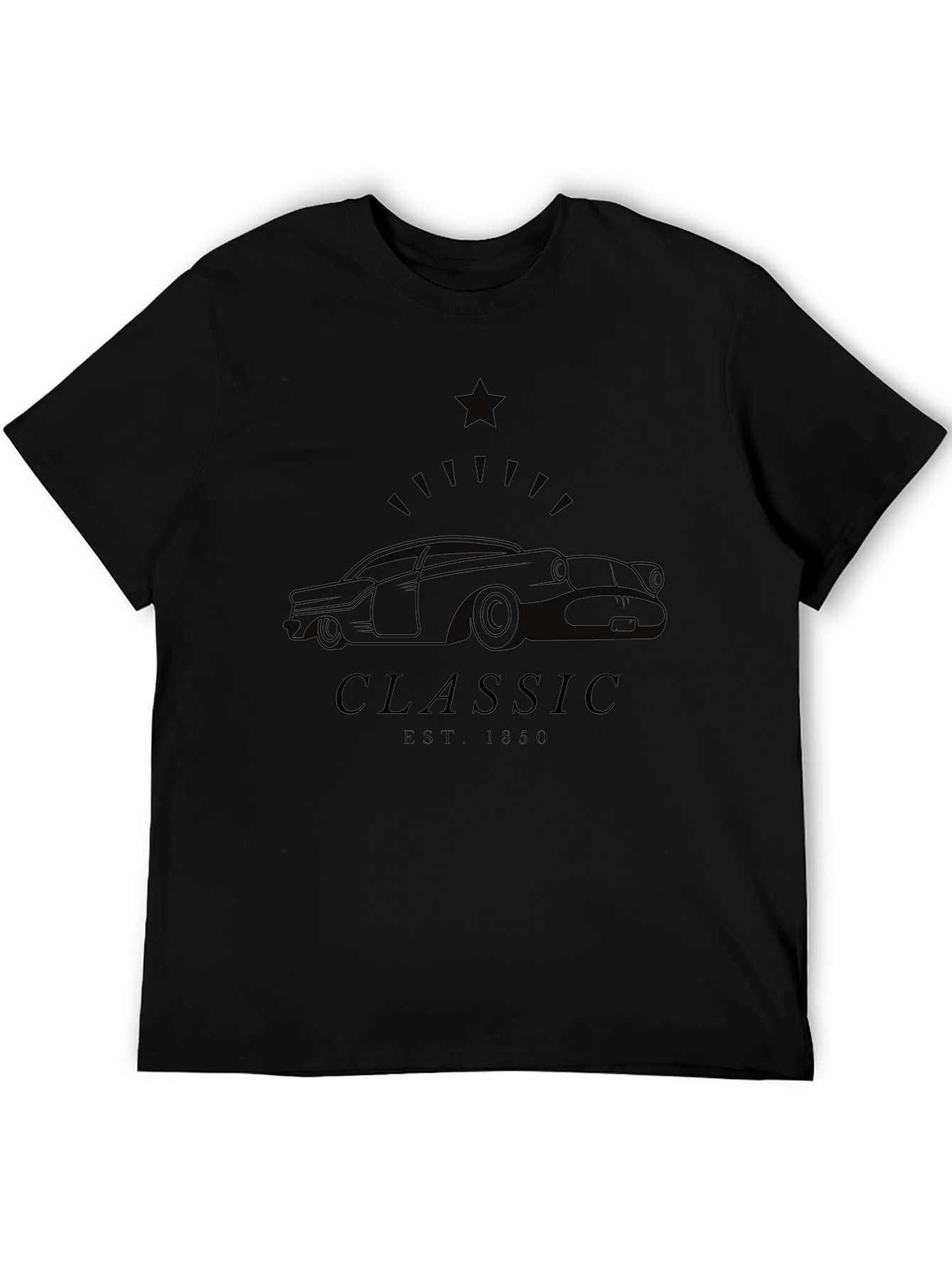 Classic Car Est. 1850 Black T-Shirt