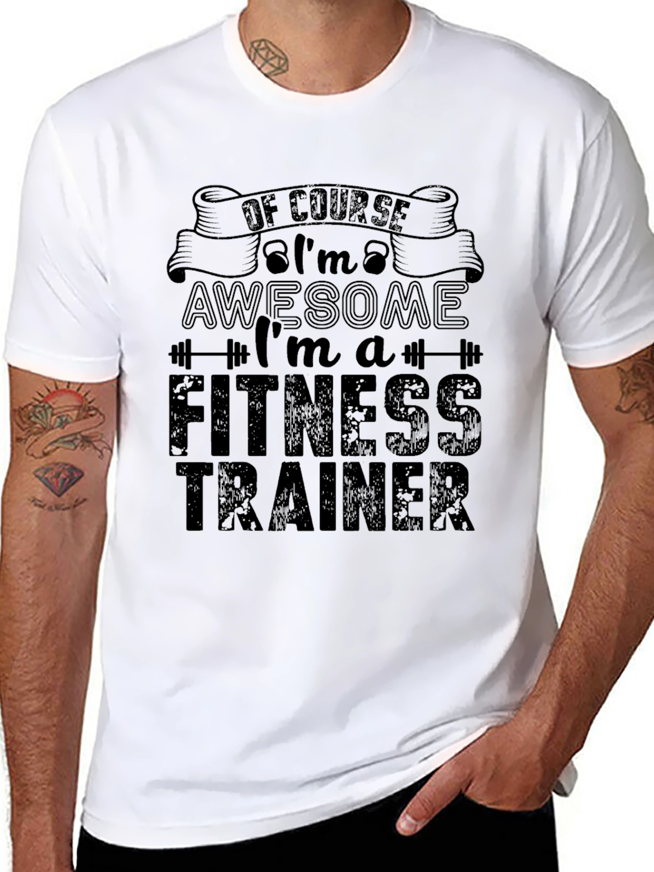 Awesome Fitness Trainer Graphic Tee Shirt