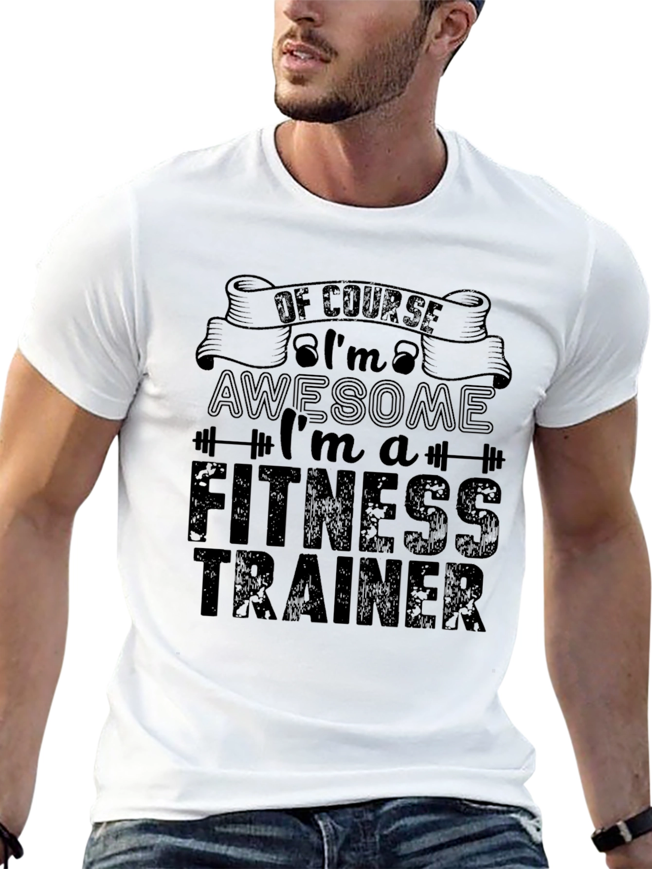 Awesome Fitness Trainer Graphic Tee Shirt