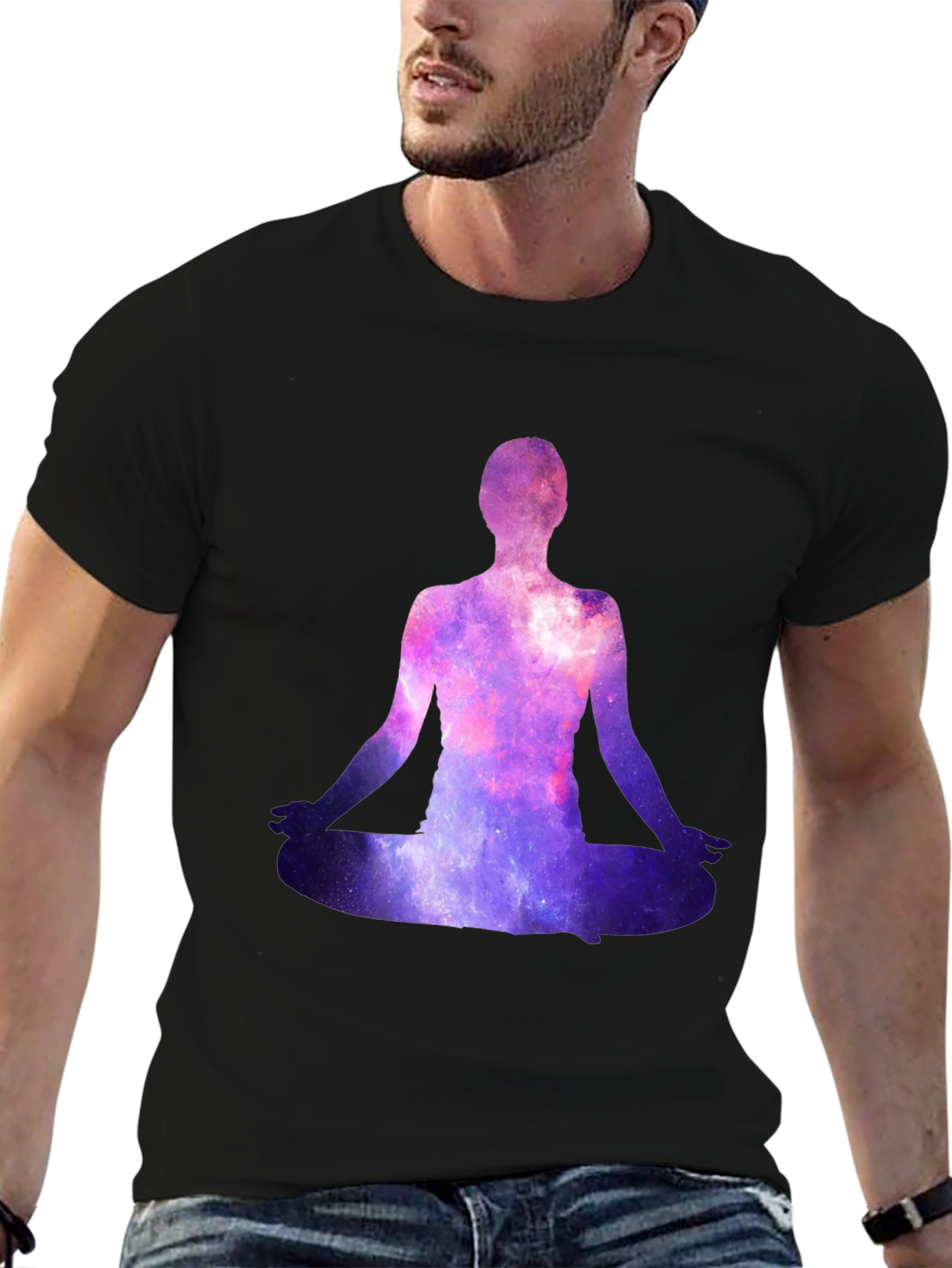 Galaxy Meditation T-Shirt - Cosmic Zen
