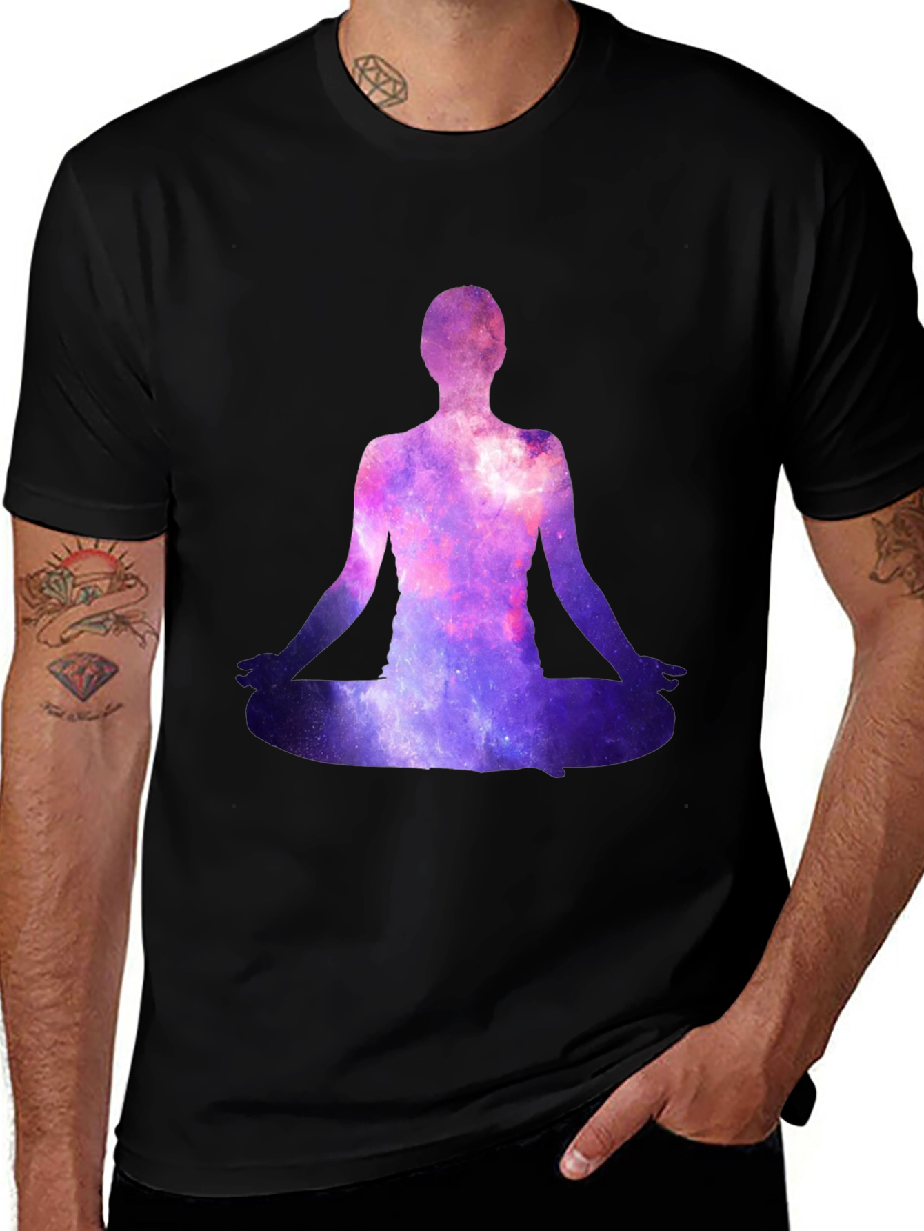 Galaxy Meditation T-Shirt - Cosmic Zen