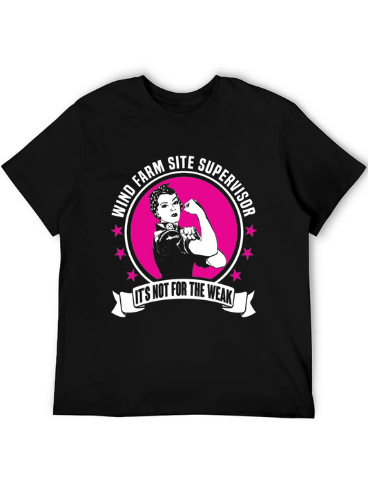 Wind Farm Site Supervisor Strong Woman T-Shirt