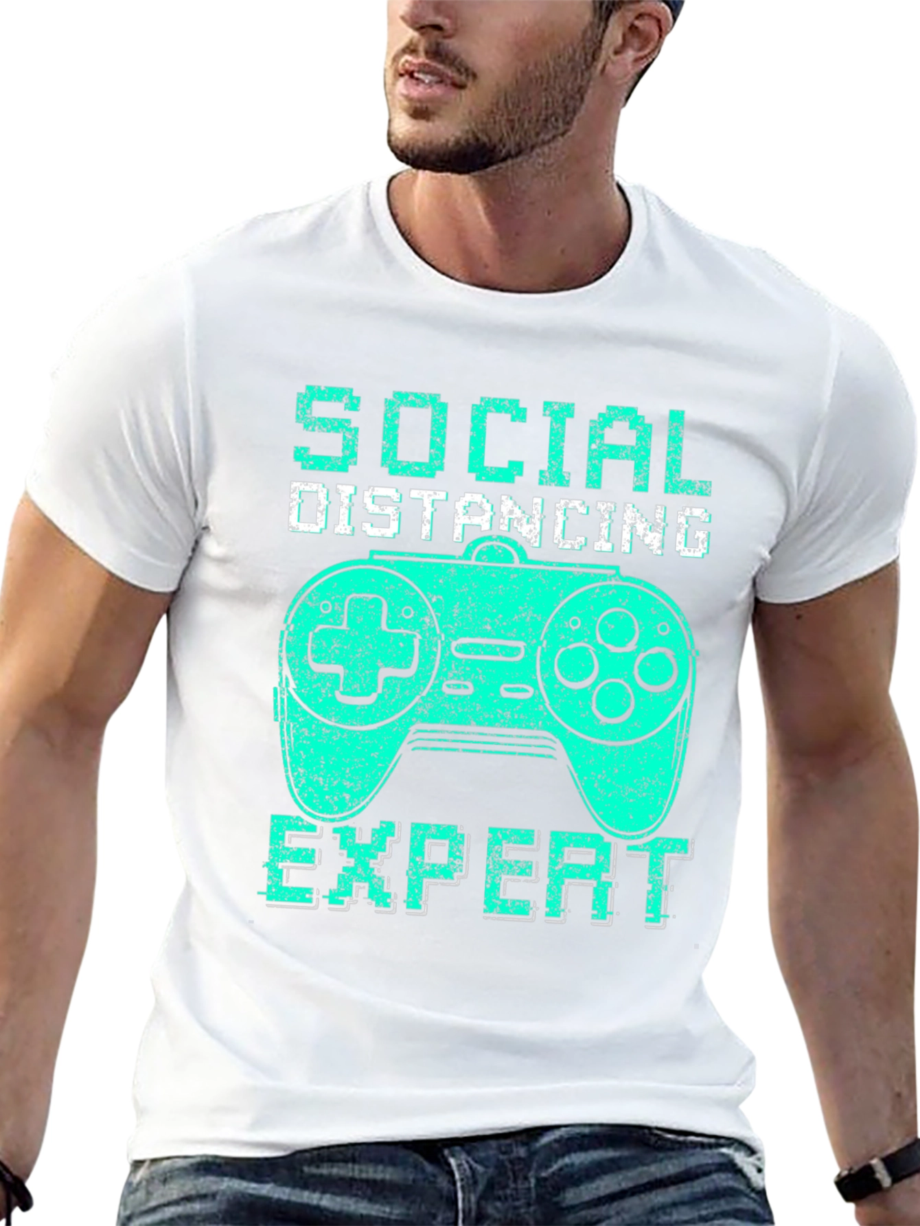 Social Distancing Expert Gamer T-Shirt