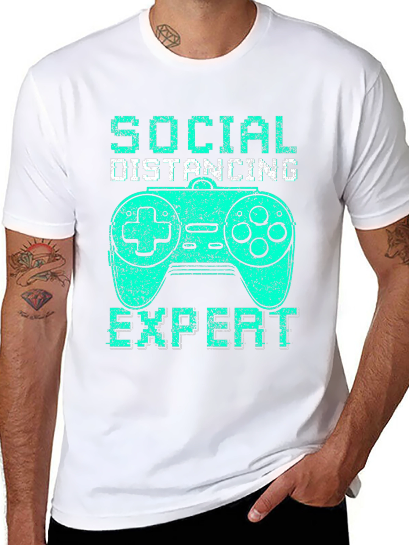 Social Distancing Expert Gamer T-Shirt