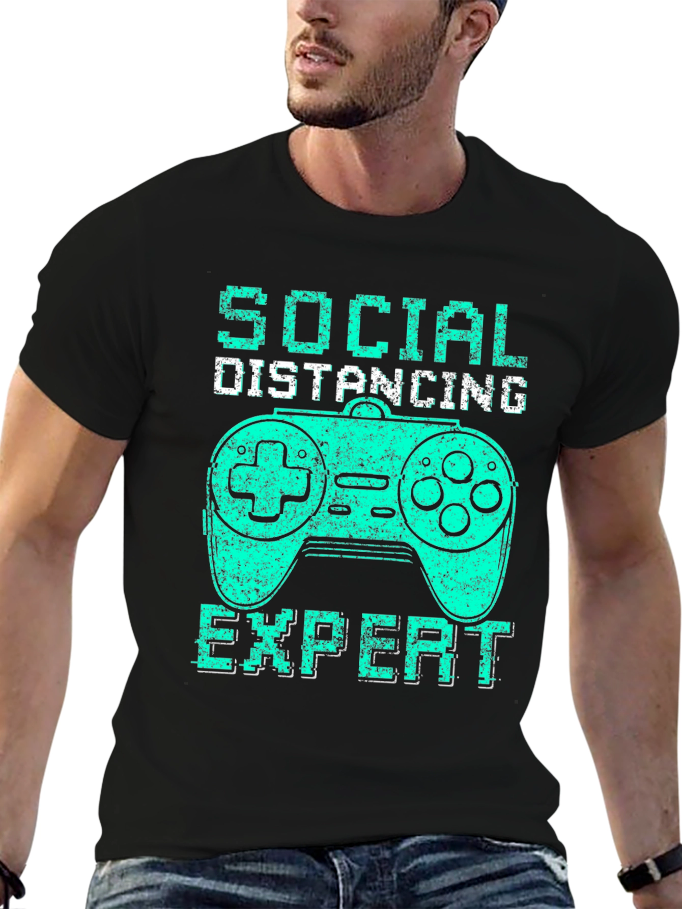 Social Distancing Expert Gamer T-Shirt