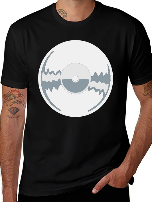 Unique Graphic Tee - Abstract Record Design