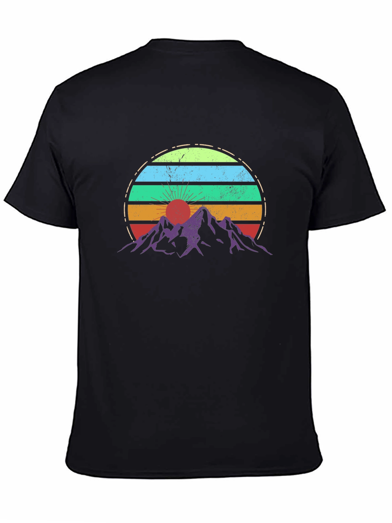 Retro Sunset Mountains Graphic T-Shirt