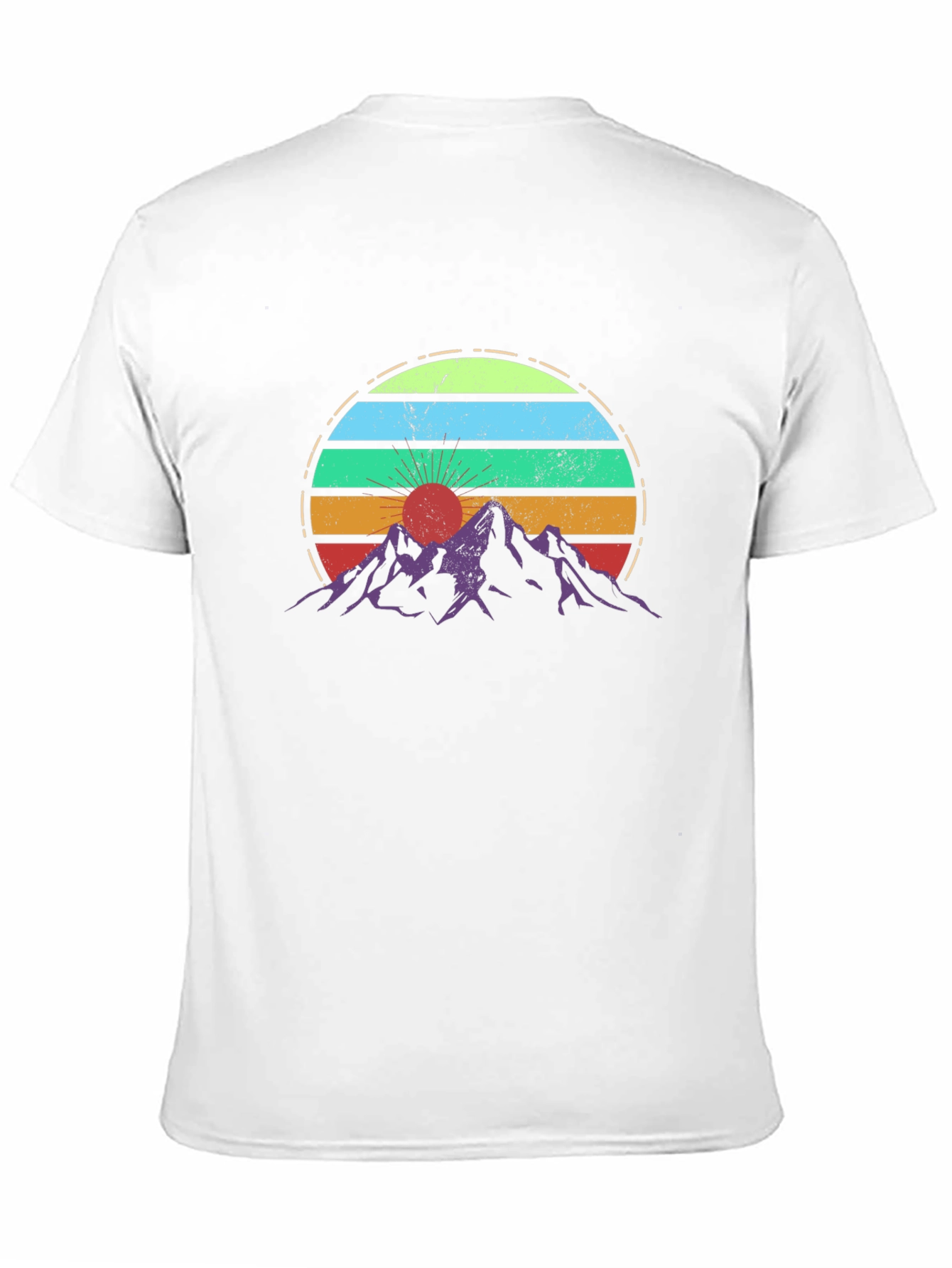Retro Sunset Mountains Graphic T-Shirt