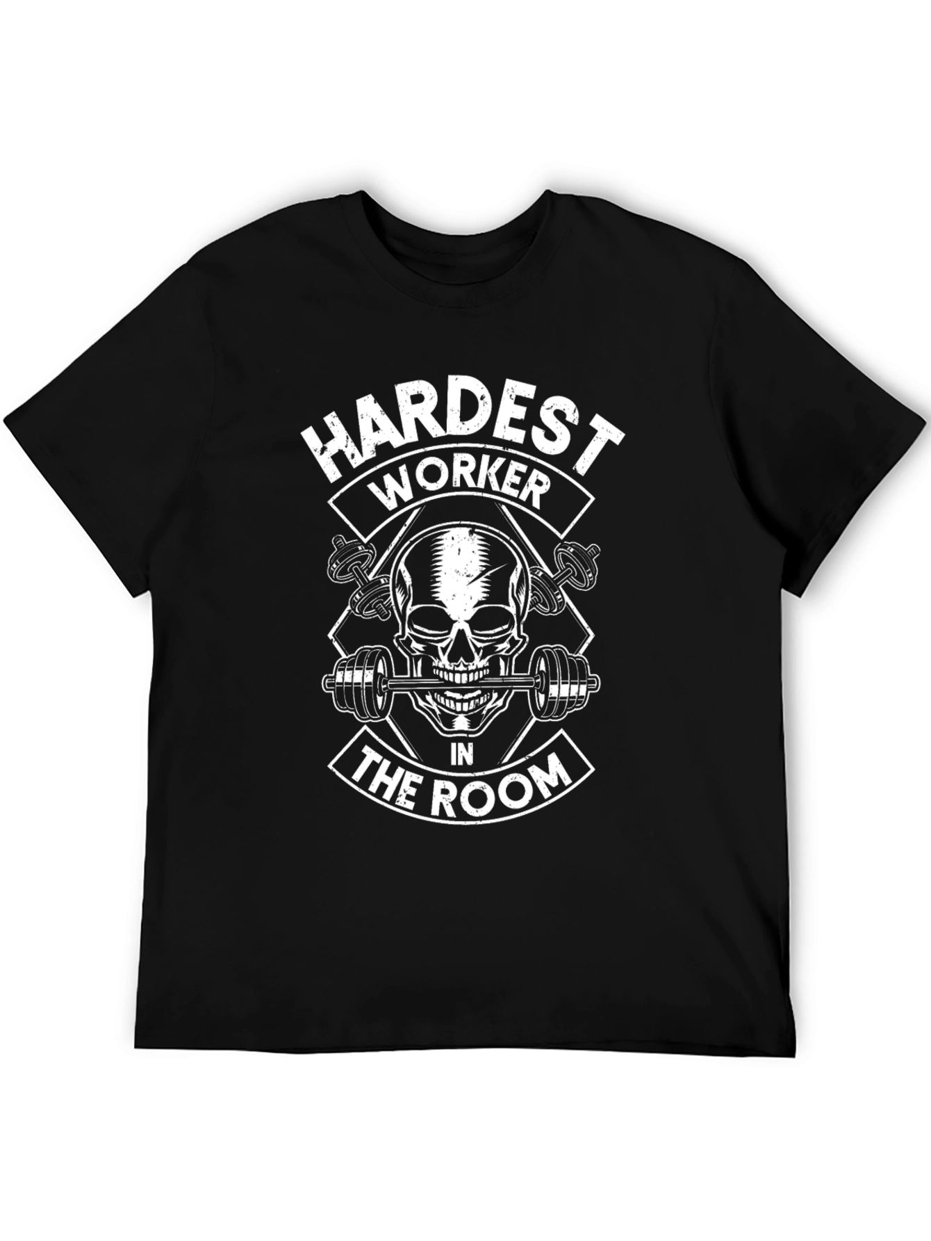 Hardest Worker in the Room Skull Gym T-Shirt