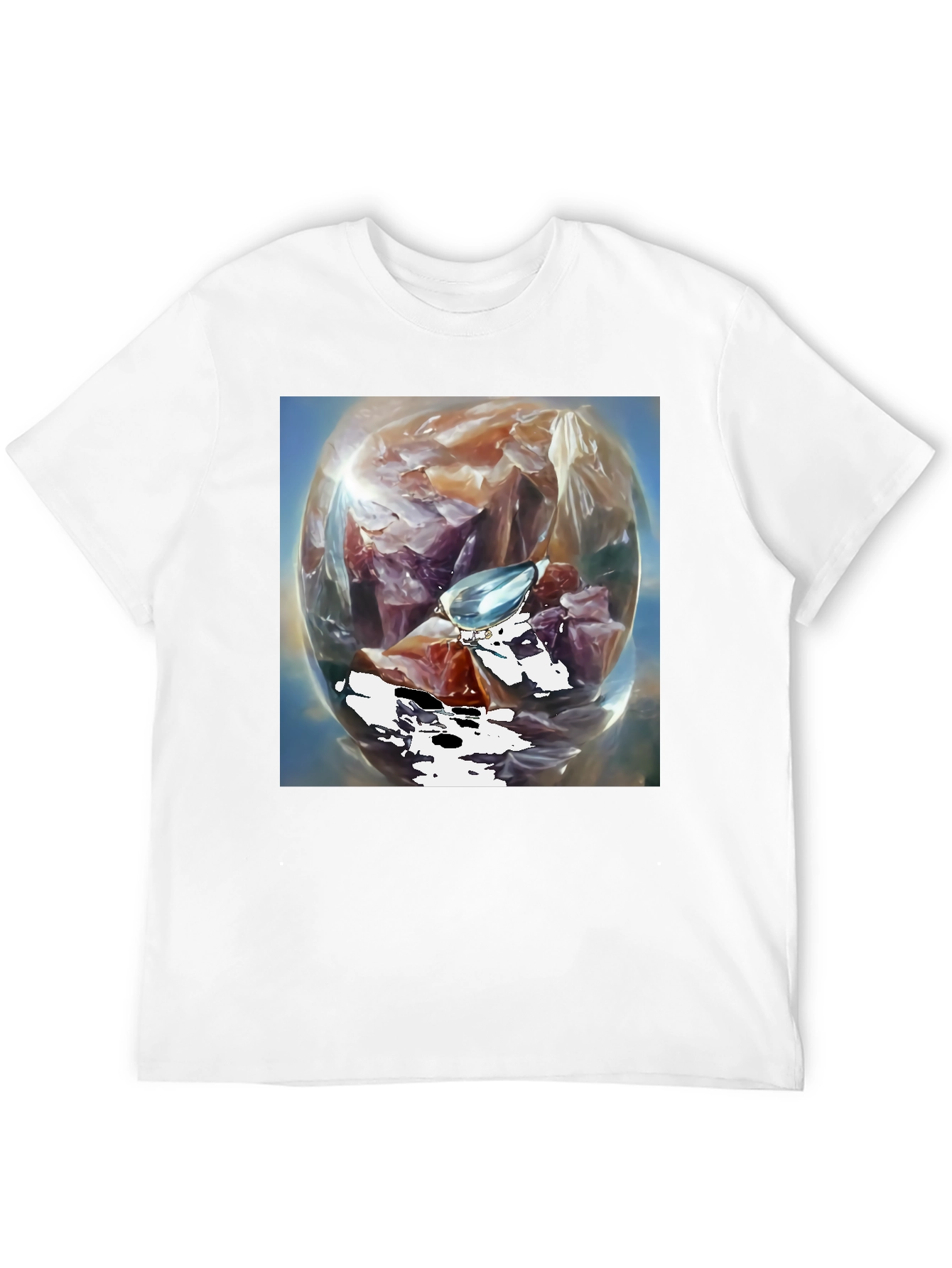 Abstract Art Tee: Gemstone Orb Design T-Shirt