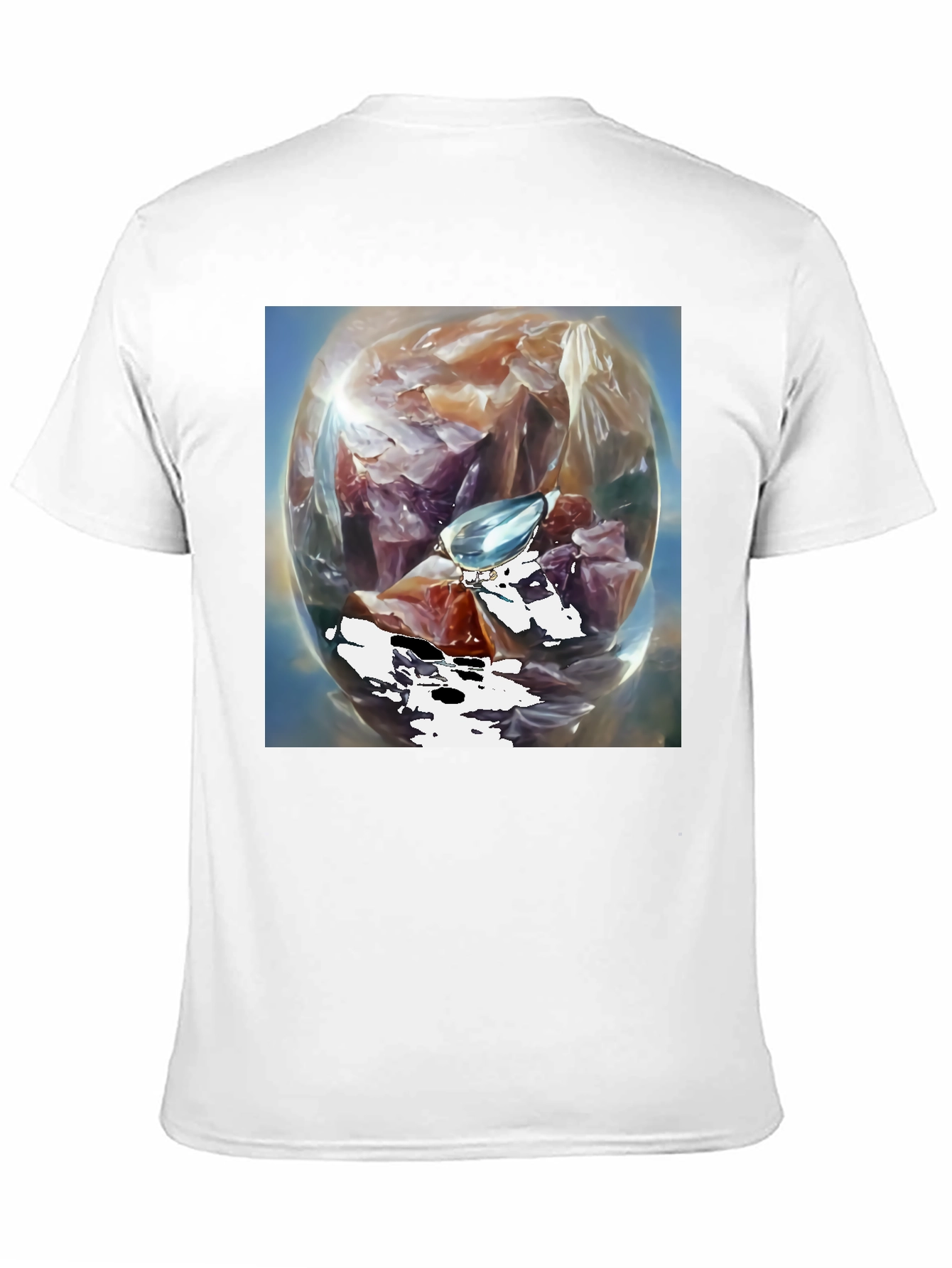 Abstract Art Tee: Gemstone Orb Design T-Shirt