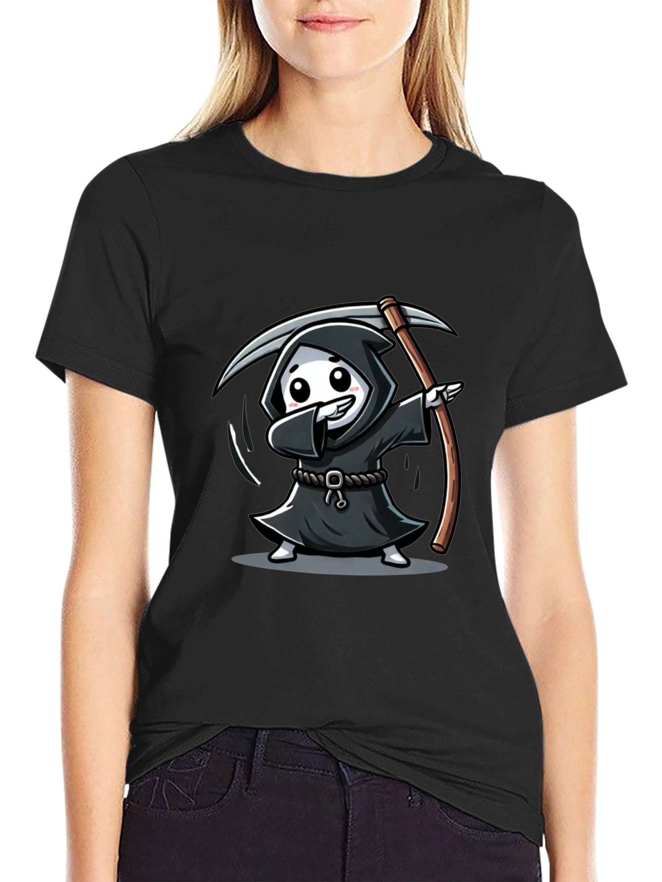 Grim Reaper Cartoon T-Shirt - Dab Design