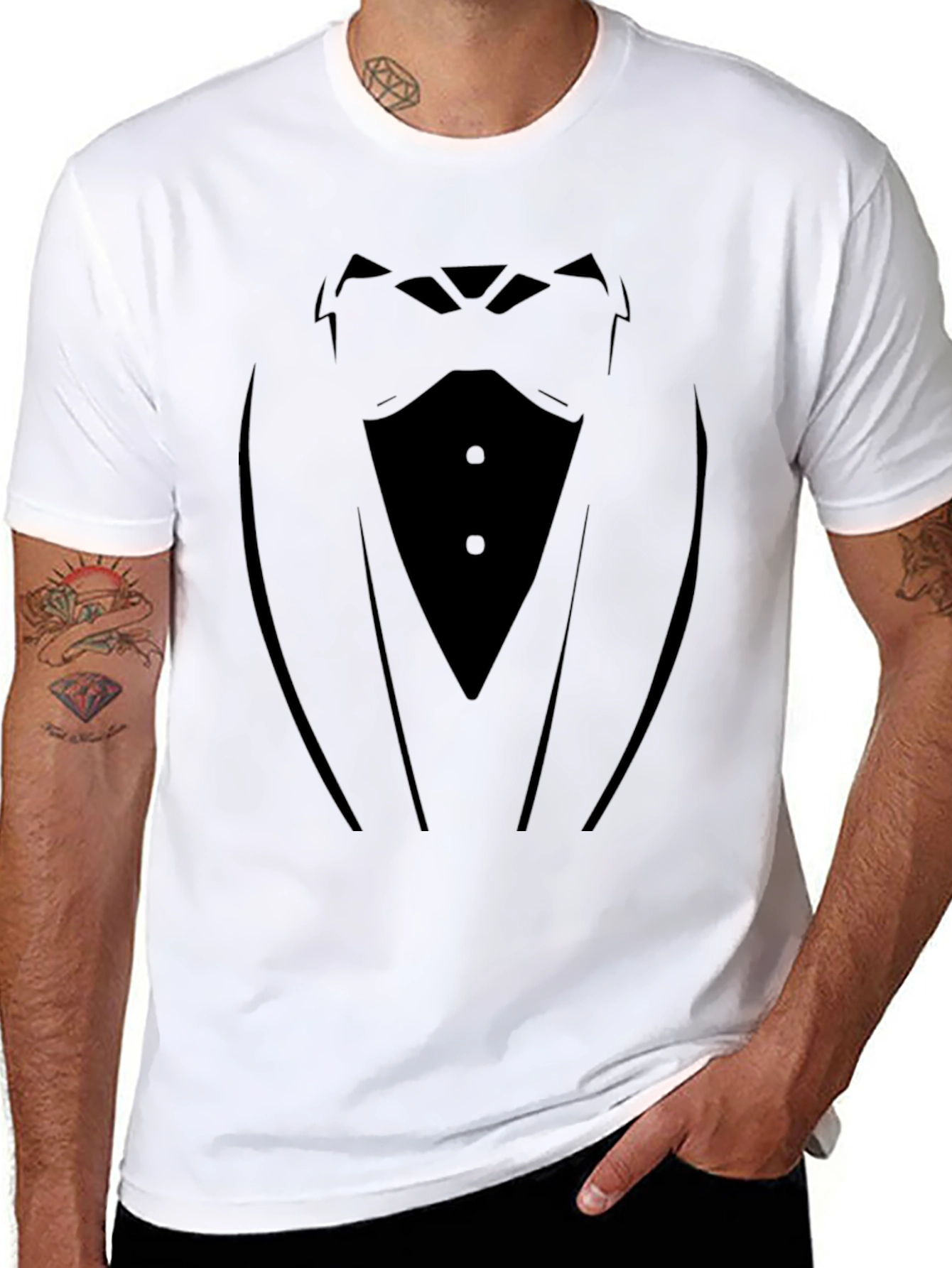 Tuxedo T-Shirt - Novelty Formal Wear Design