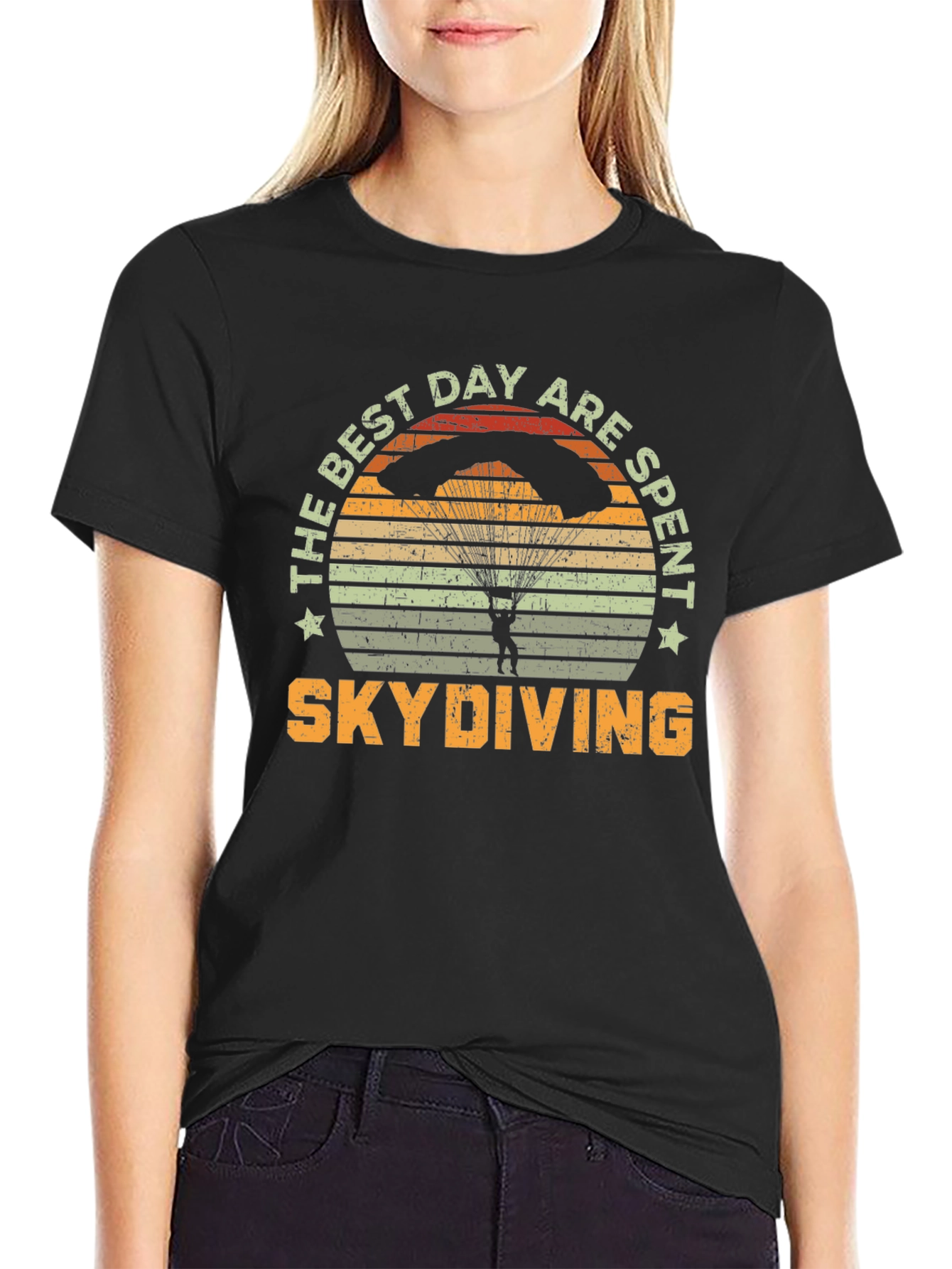 Skydiving T-Shirt - The Best Day Are Spent