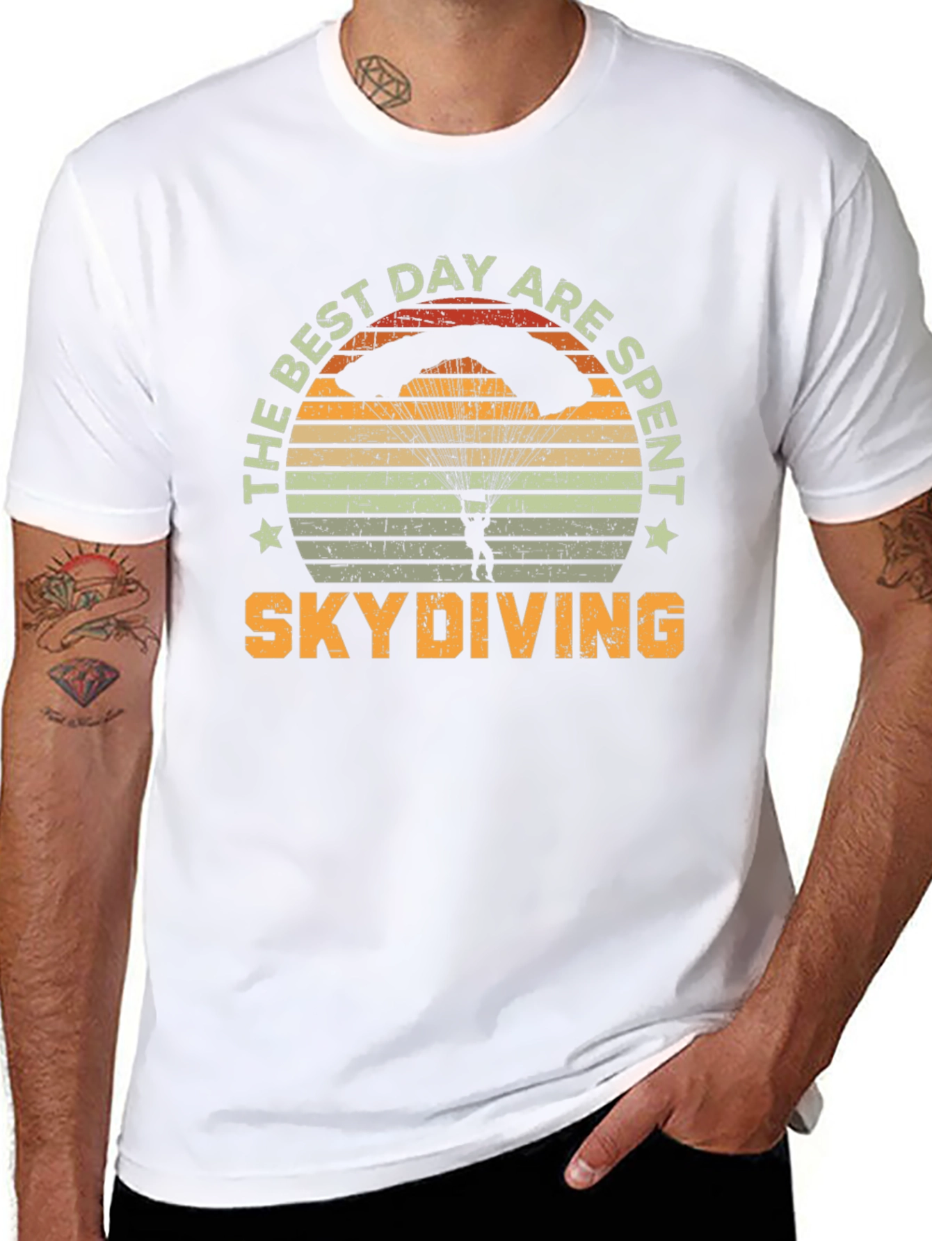 Skydiving T-Shirt - The Best Day Are Spent