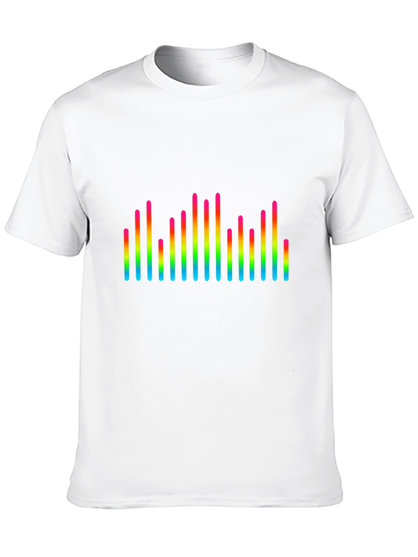 Rainbow Equalizer Graphic Tee - Black Cotton Blend