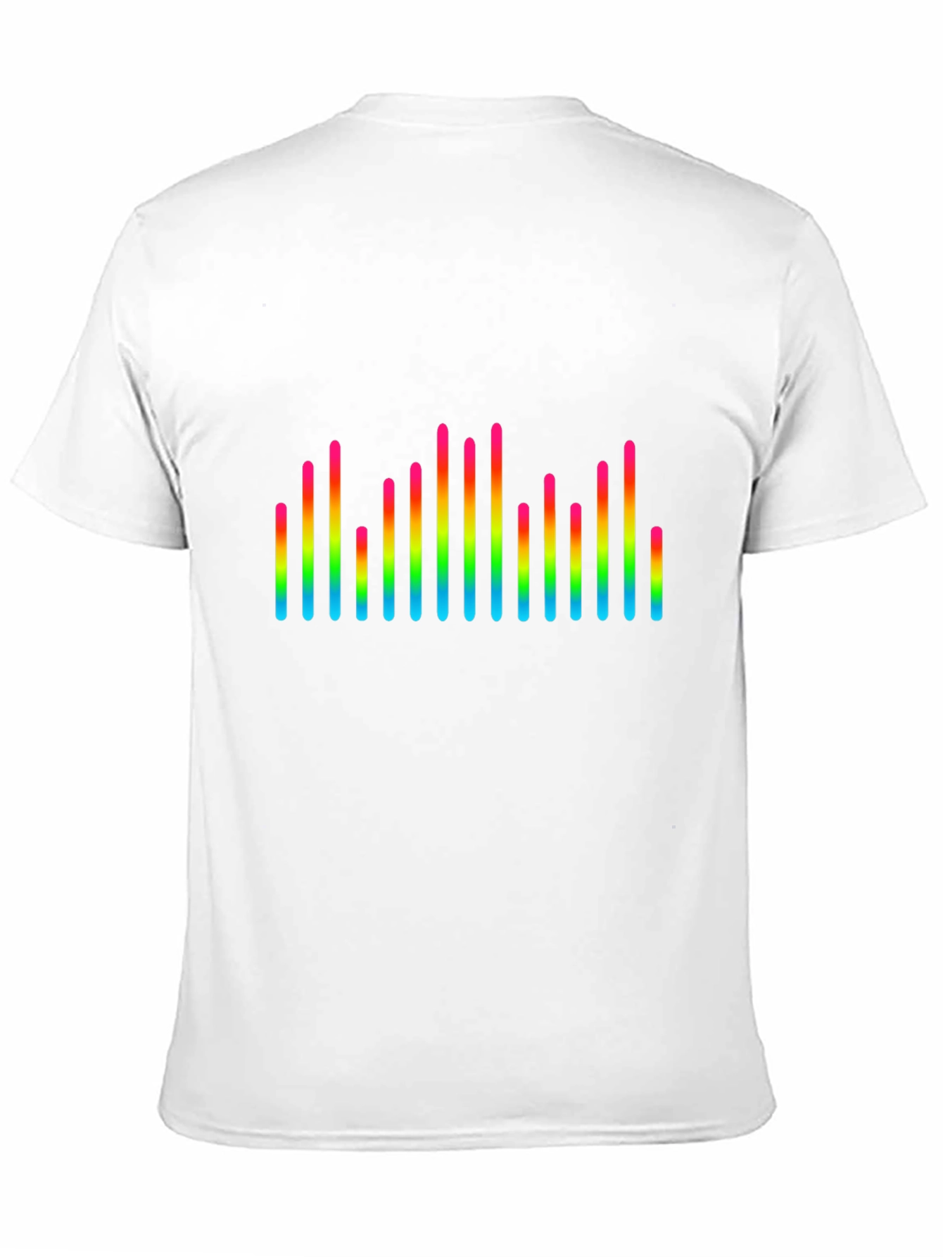 Rainbow Equalizer Graphic Tee - Black Cotton Blend