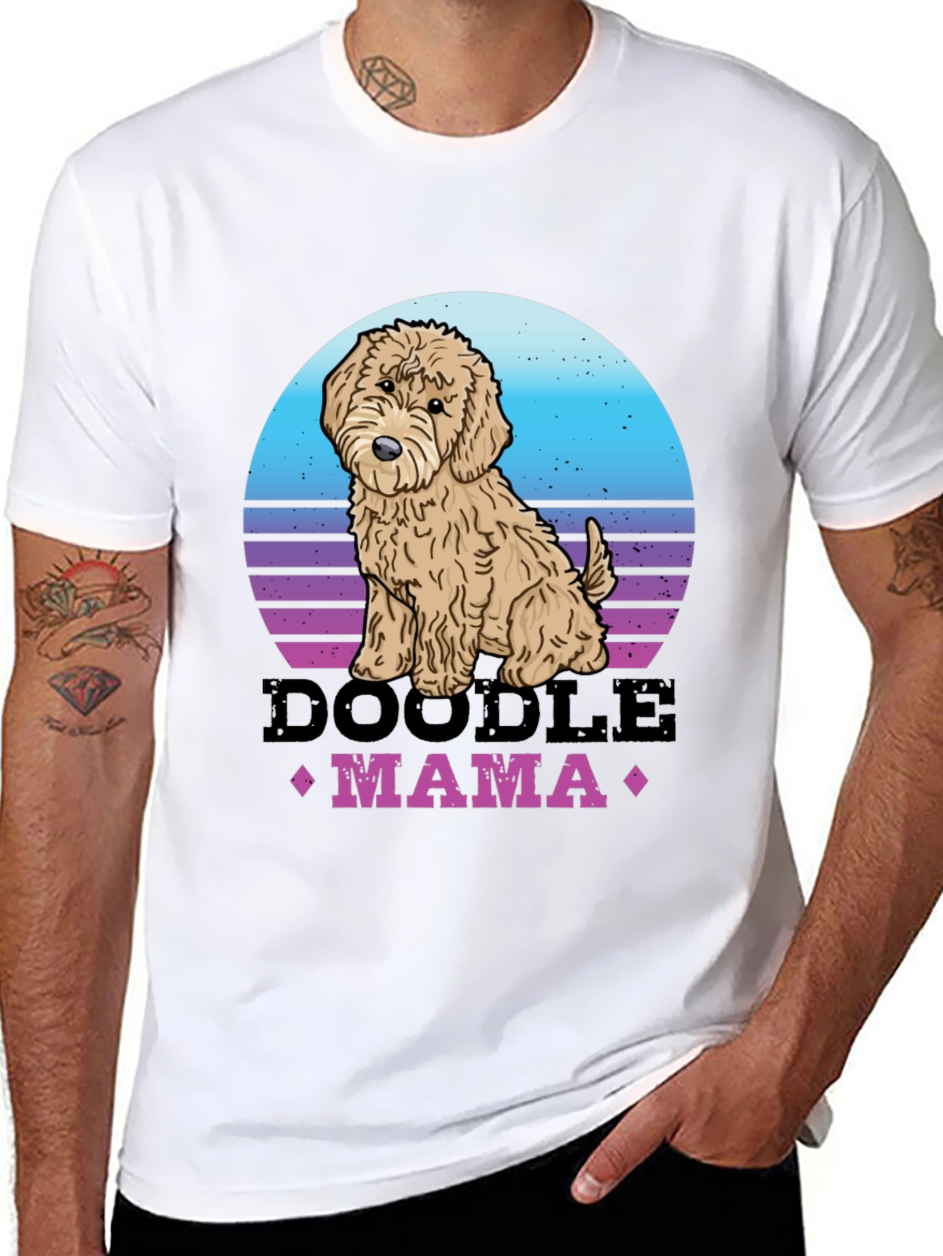 Doodle Mama Retro T-Shirt - Dog Lover Tee