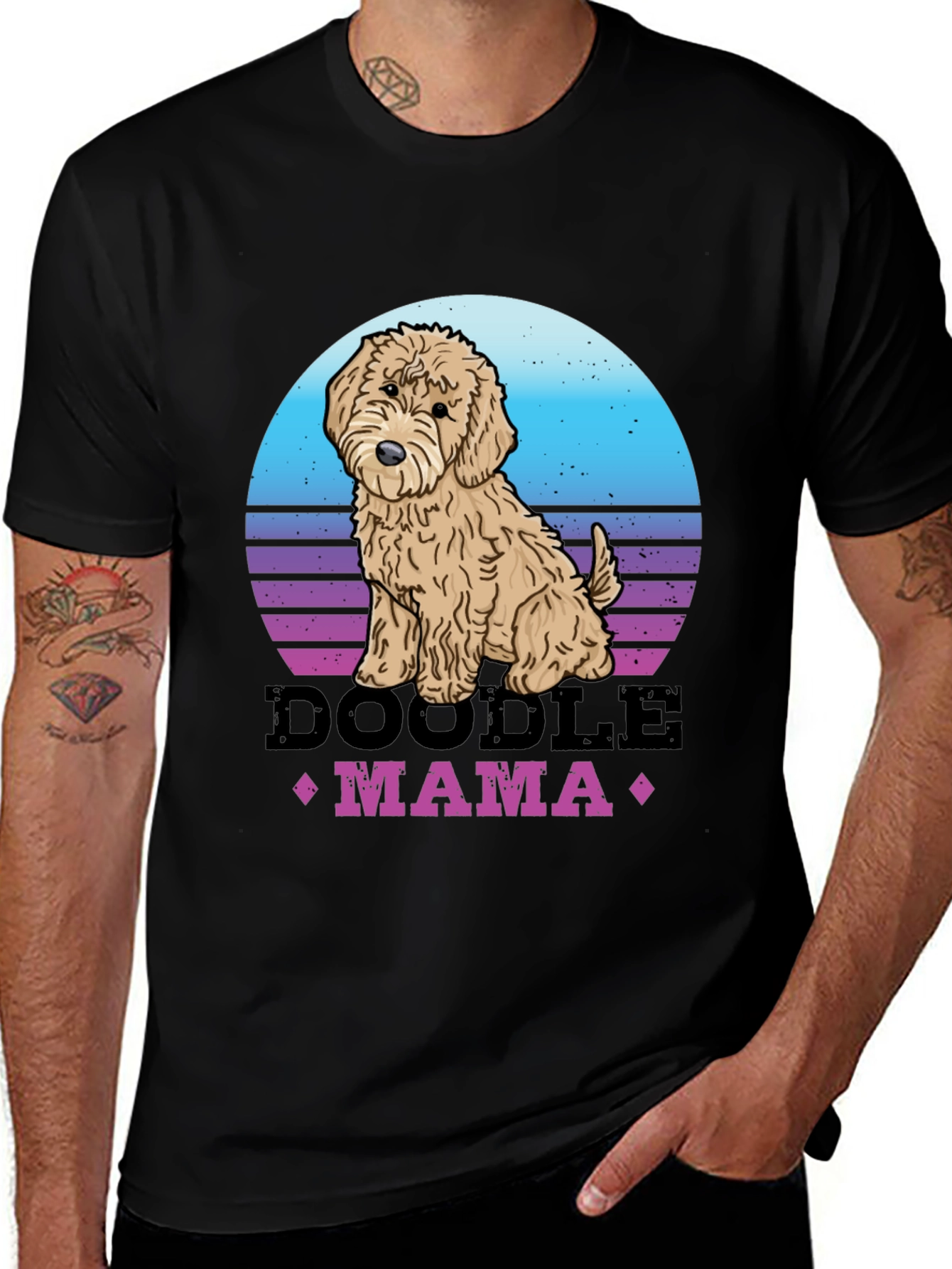 Doodle Mama Retro T-Shirt - Dog Lover Tee