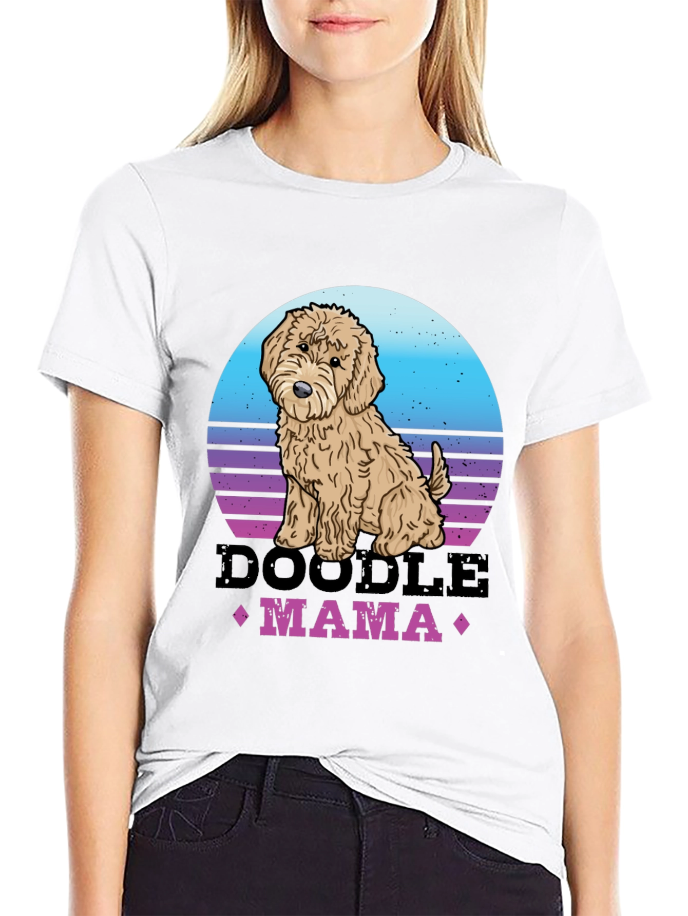 Doodle Mama Retro T-Shirt - Dog Lover Tee
