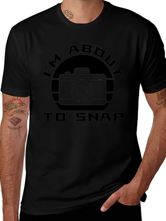 Im About To Snap Camera Graphic Tee - Photography Lover