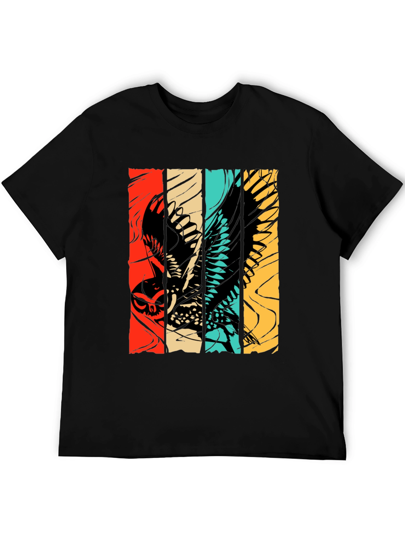 Retro Owl Graphic Tee - Stylish Bird Print Shirt