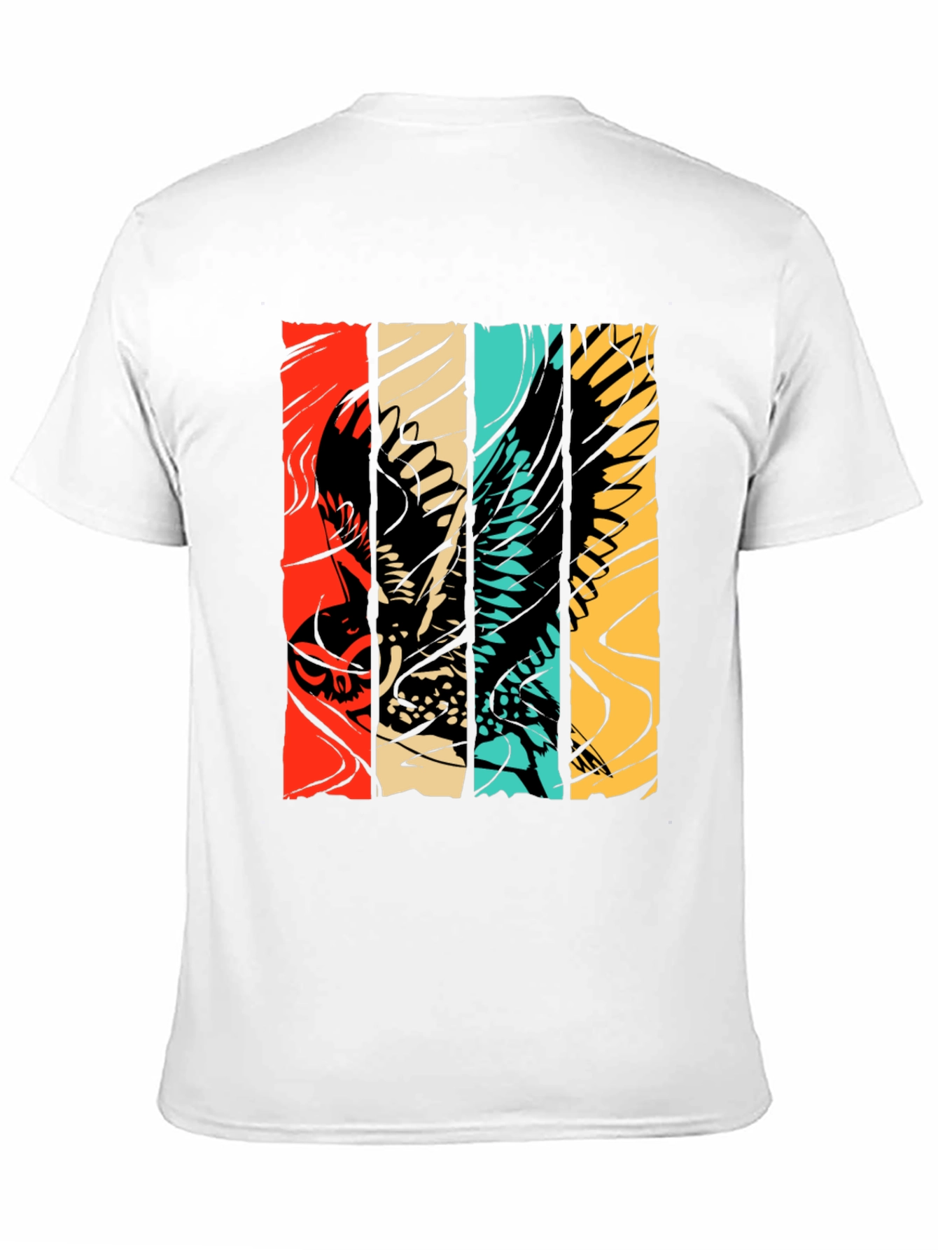 Retro Owl Graphic Tee - Stylish Bird Print Shirt