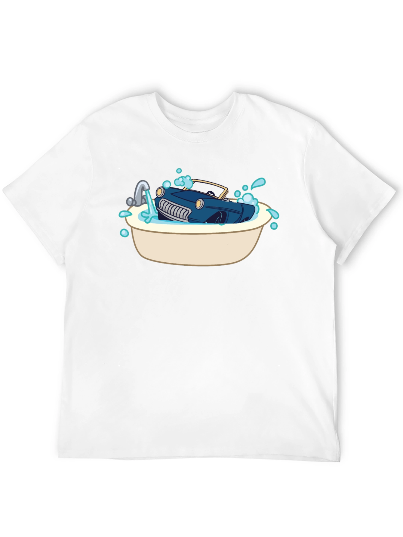 Car in Tub Novelty Graphic Tee