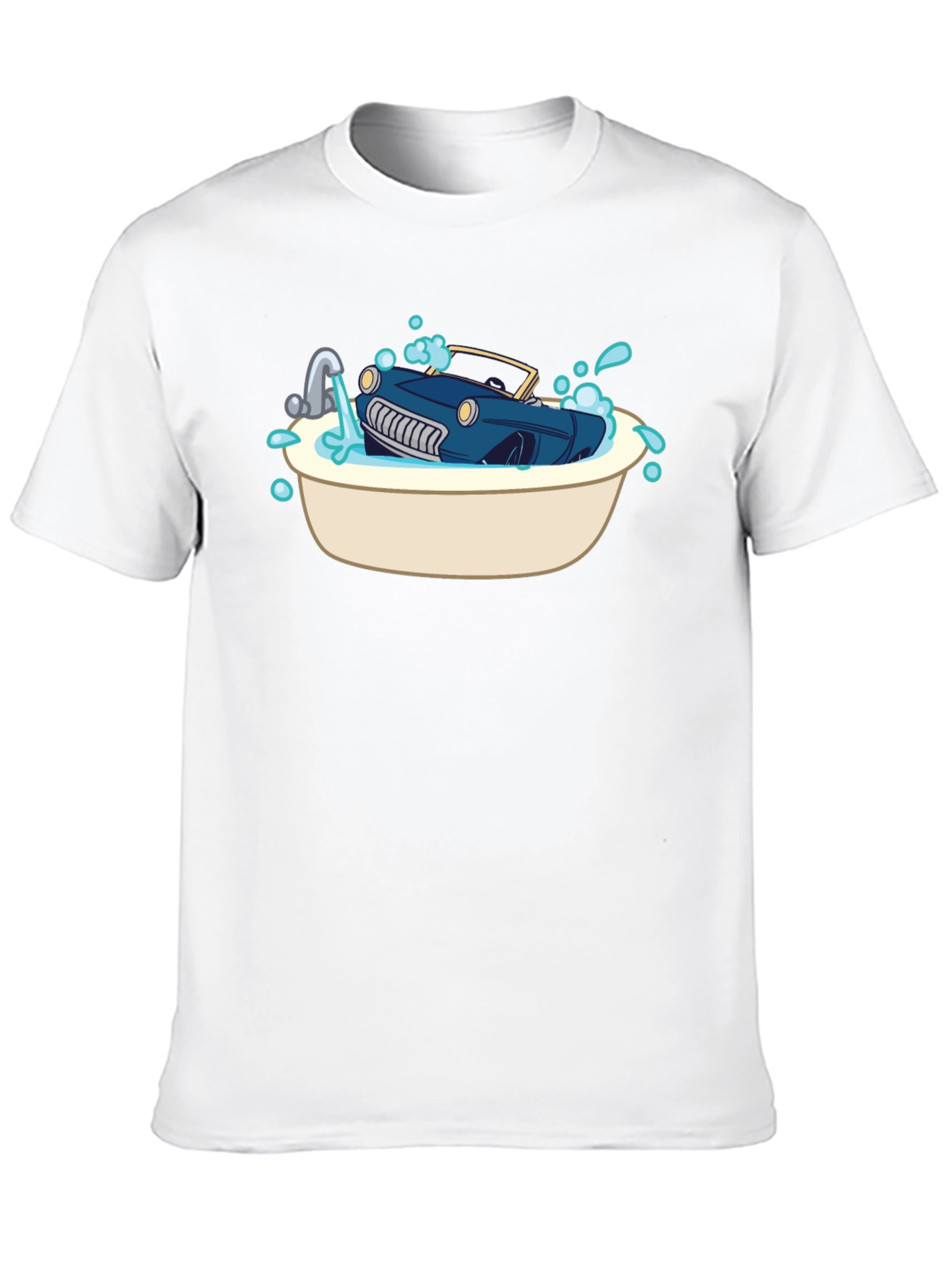 Car in Tub Novelty Graphic Tee